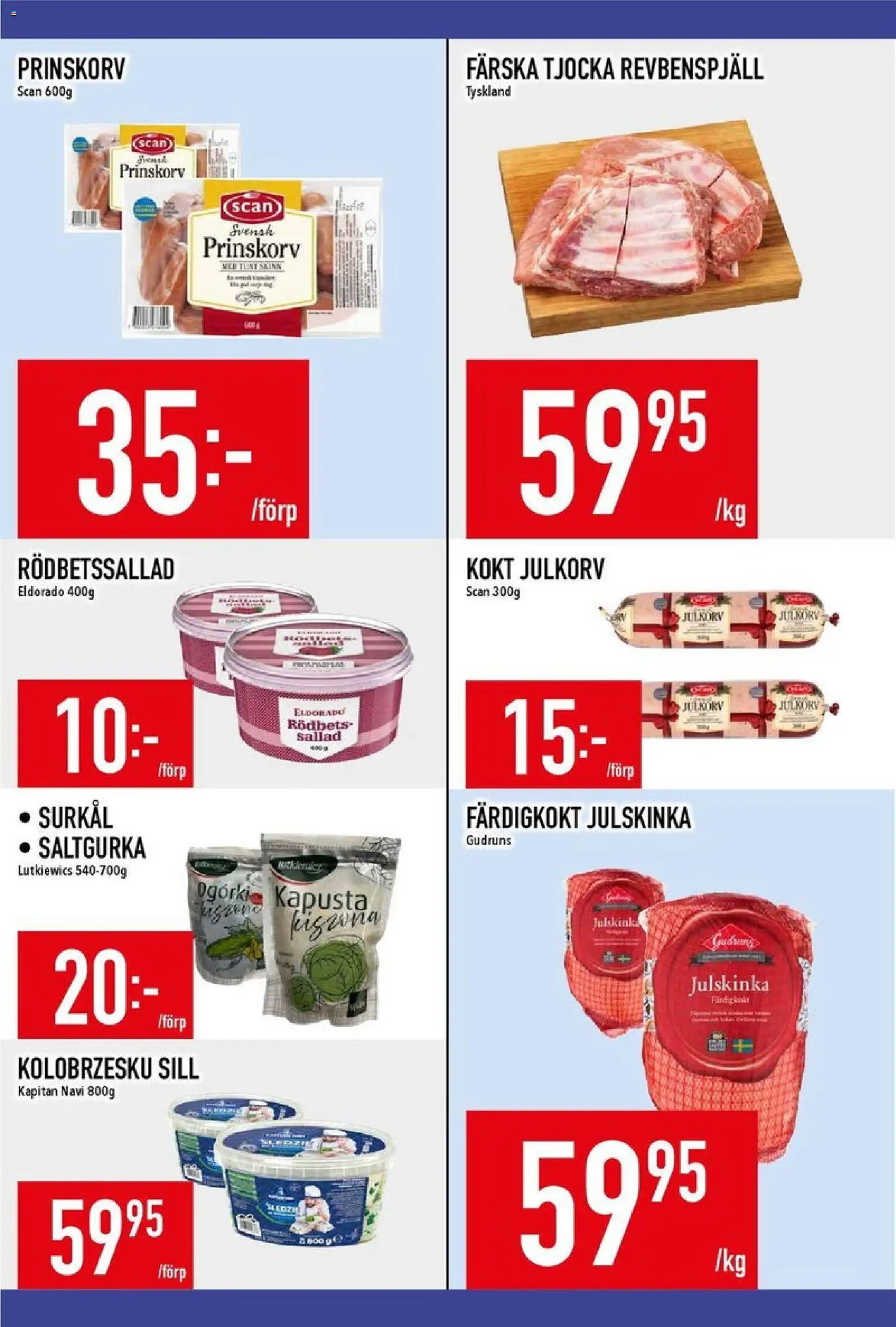 Matdax reklamblad aktuell från 15.12.2025 | Sida: 7 | Produkter: Rödbetssallad, Prinskorv, Sill, Sallad