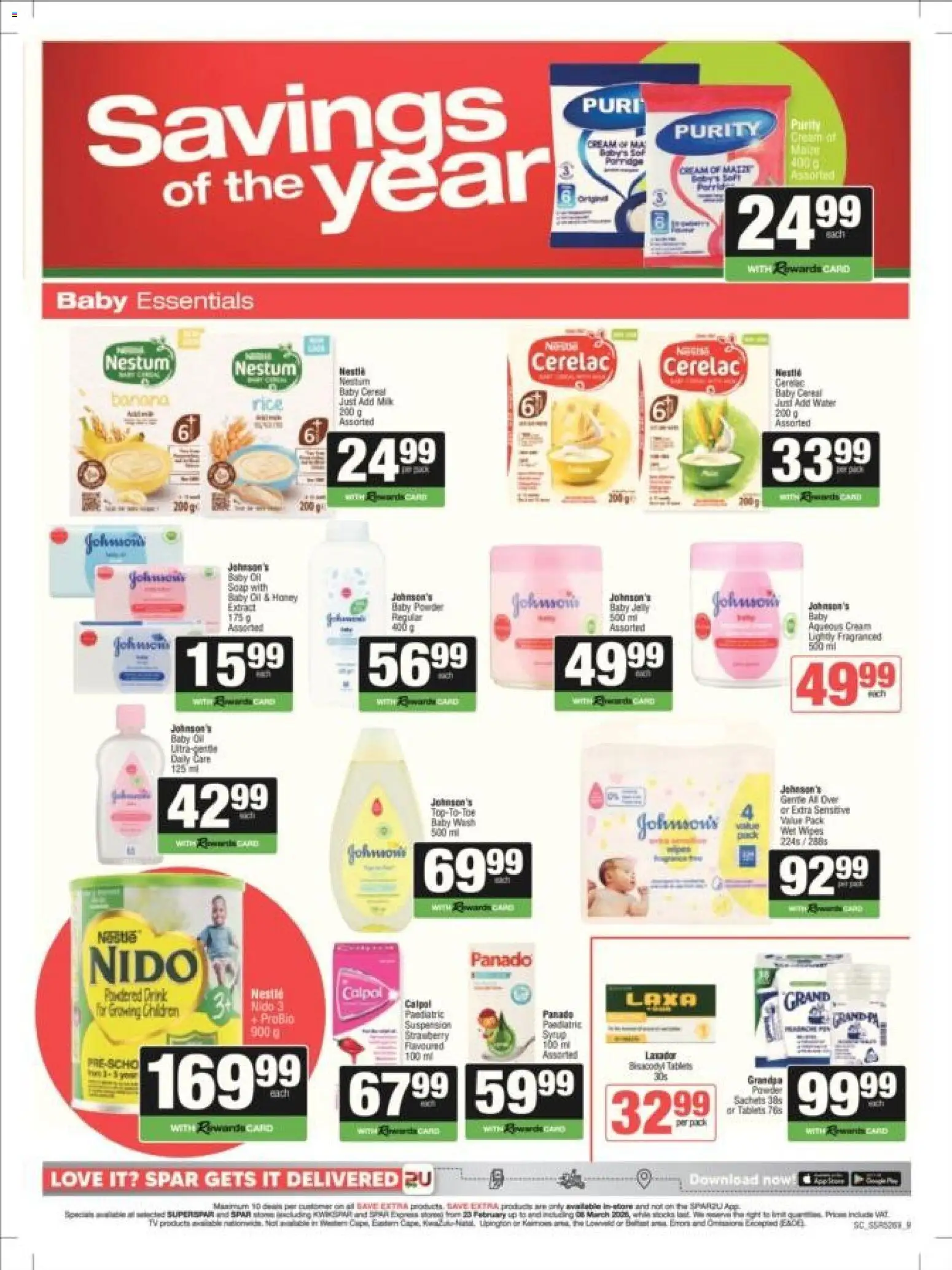 New Spar catalogue – valid from 23.02.2026 | Page: 9 | Products: Oil, Powder, Soap, Water