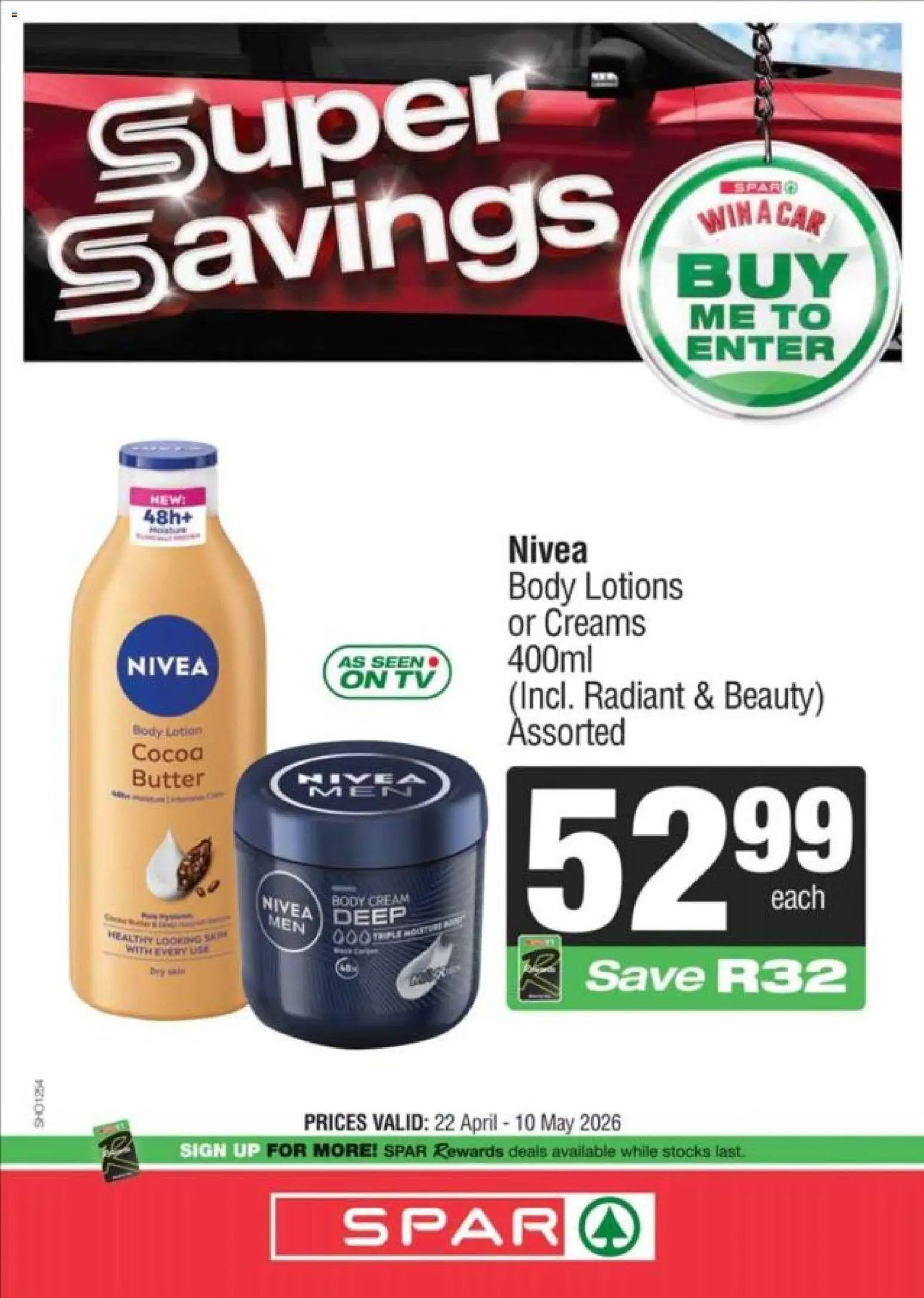 New Superspar catalogue – valid from 22.04.2026 | Page: 14 | Products: TV, Butter, Cream, Lotion