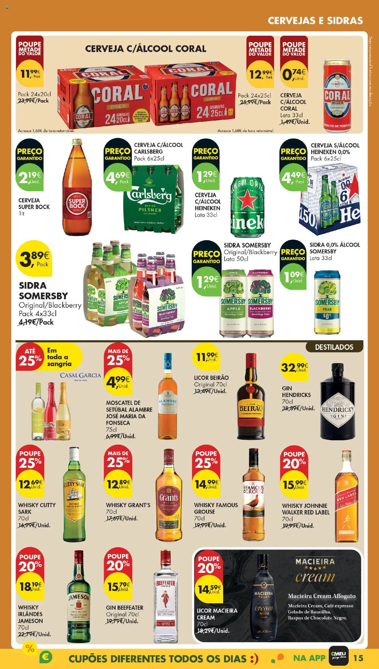 Pingo Doce Poupe Esta Semana Madeira │ válido de 19.08.2025 | Página: 15 | Produtos: Licor, Gelado, Cerveja, Gin
