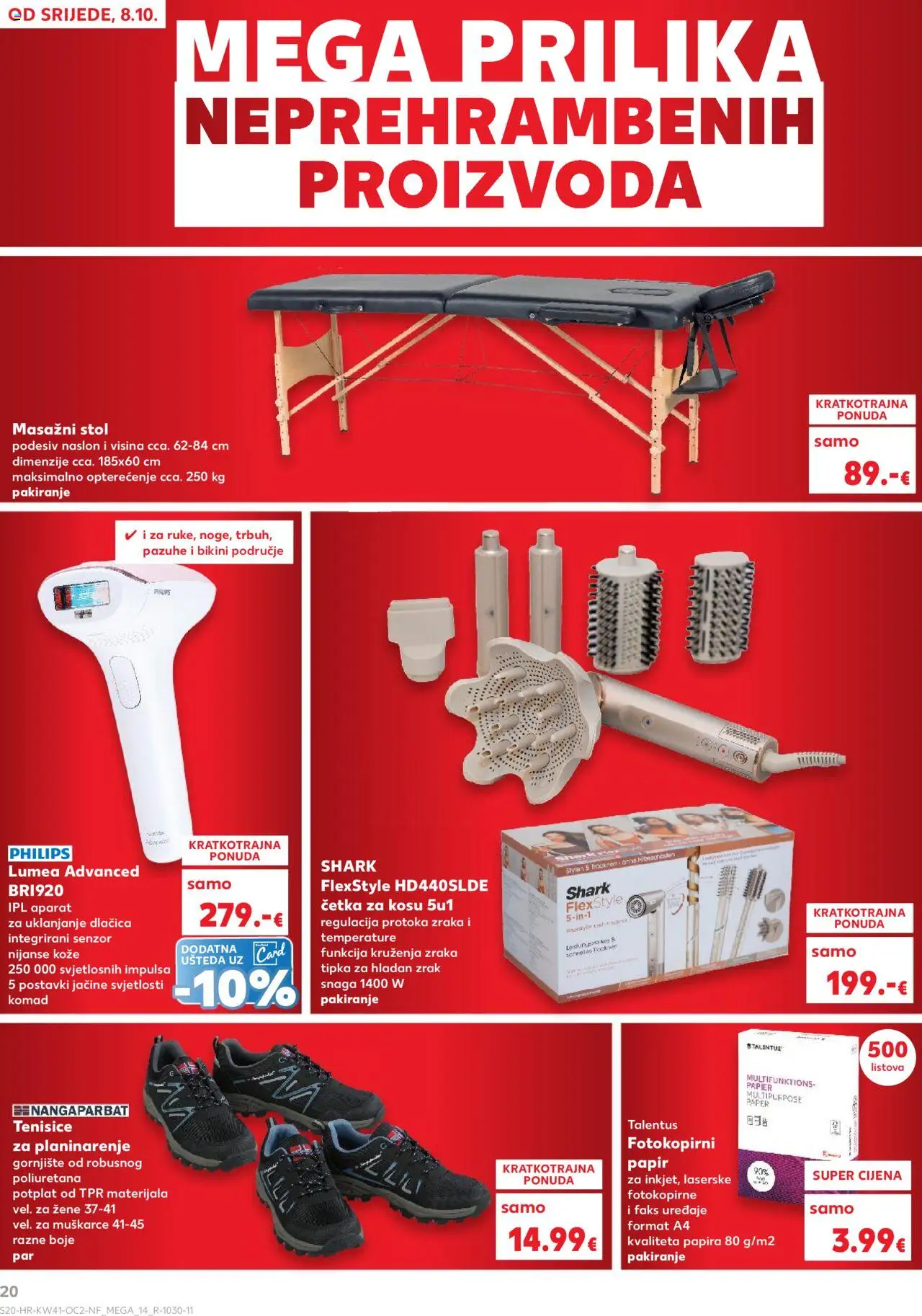 Kaufland katalog | vrijedi od 08.10.2025 | Stranica: 20 | Proizvodi: Faks, Stol, Tenisice, Četka za kosu