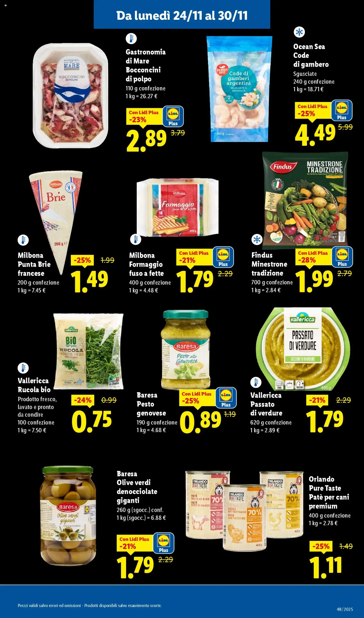 Volantino Lidl del 24.11.2025 | Pagina: 11 | Prodotti: Paté, Manzo, Gamberi, Pesto