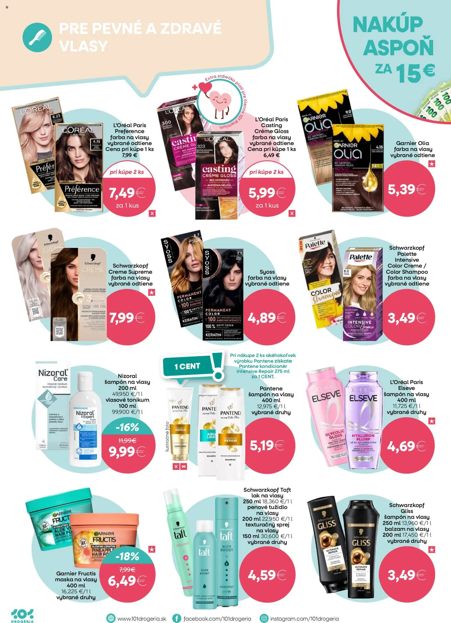 Nové 101 drogerie akcie – leták je platný od 19.11.2025 | Strana: 6 | Produkty: Aku, Kondicionér, Maska na vlasy, Lak na vlasy
