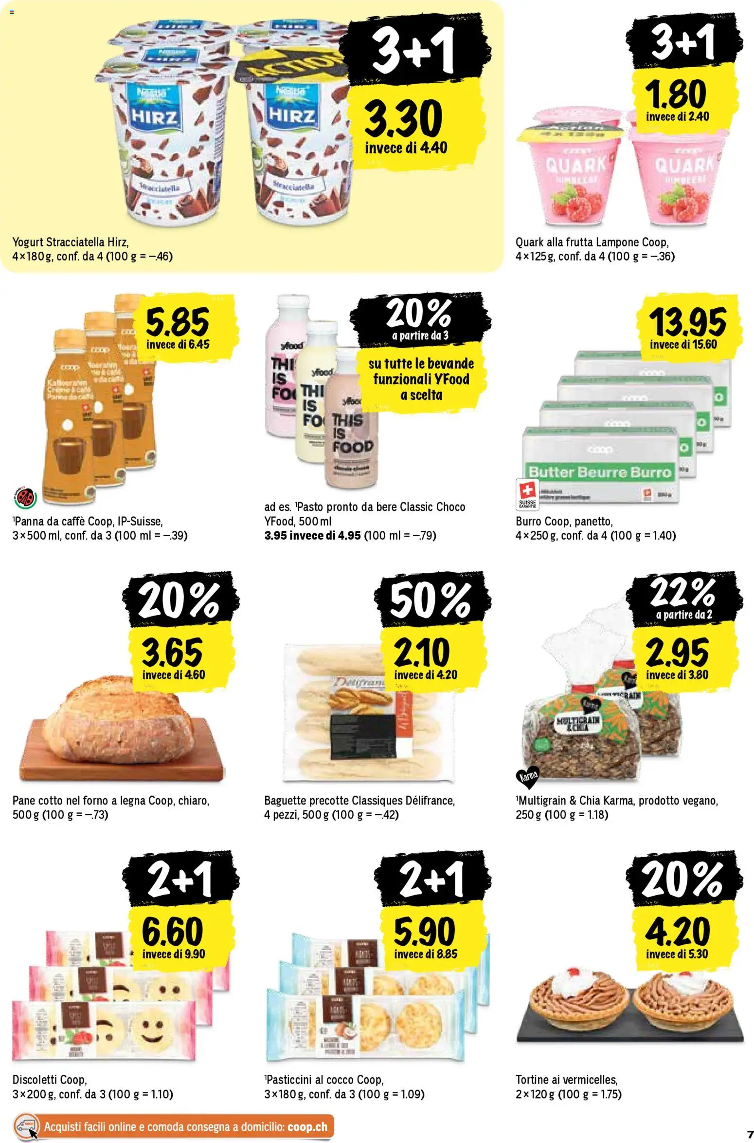 Coop - Una settimana di azioni – gültig ab 29.12.2025 | Seite: 7 | Produkte: Quark, Pane, Butter, Himbeere