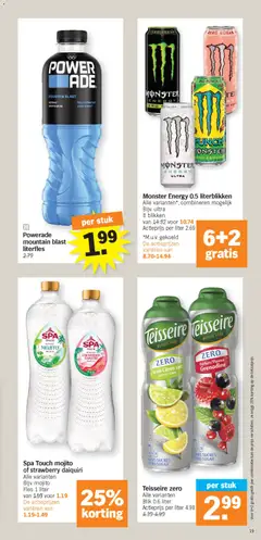 Monster Energy 0.5 literblikken, Alle varianten*, combineren mogelijk Bijv. ultra 8 blikken - Voorbeeld van een folder van Albert Heijn, geldig van 06.04.2026 | Pagina: 19 | Producten: Fles, Monster Energy, Monster, Kan