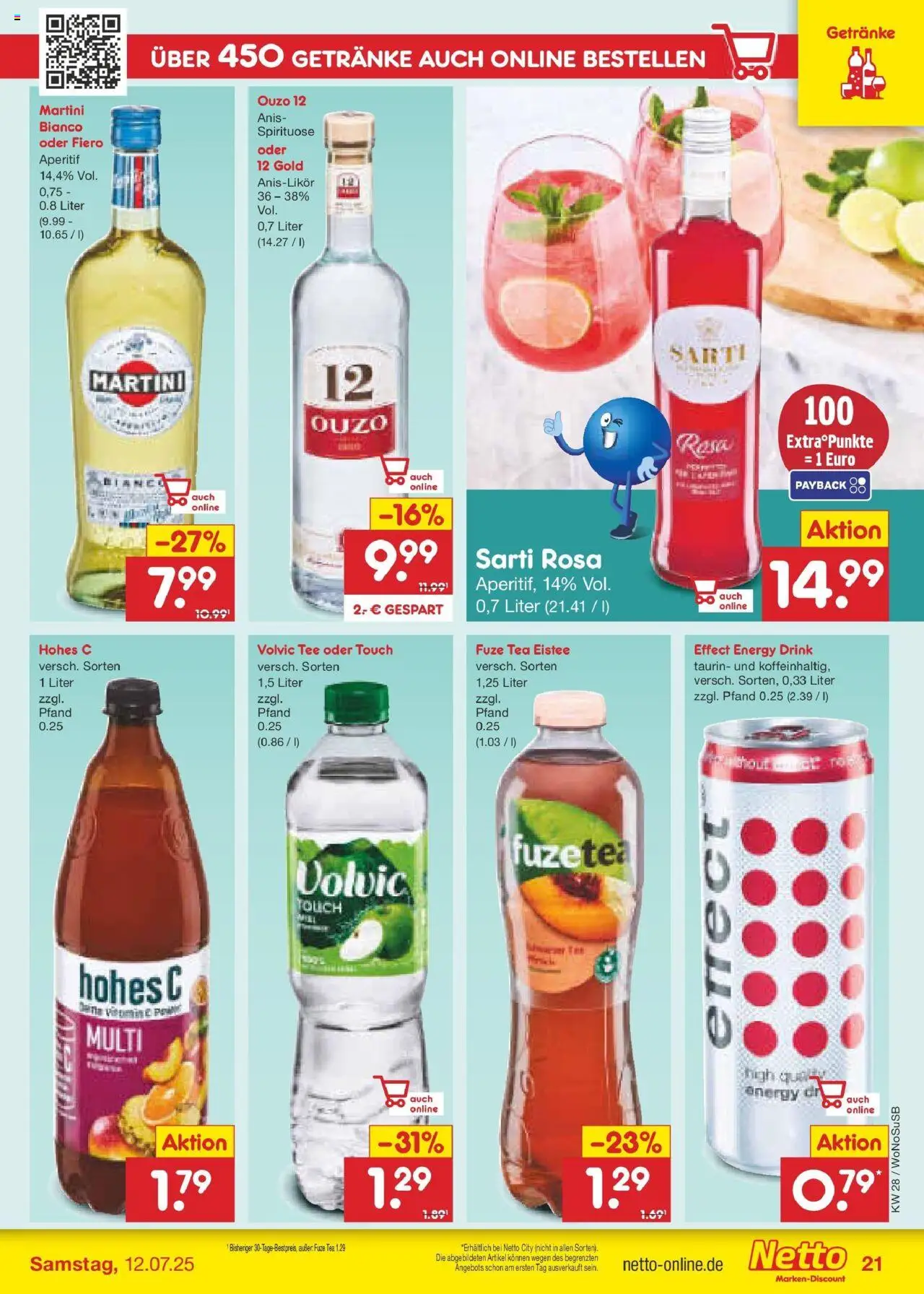 Netto Marken-Discount prospekt Lahnau	 - gültig ab dem 07.07.2025 | Seite: 31 | Produkte: Martini, Fuze tea, Energy, Tee