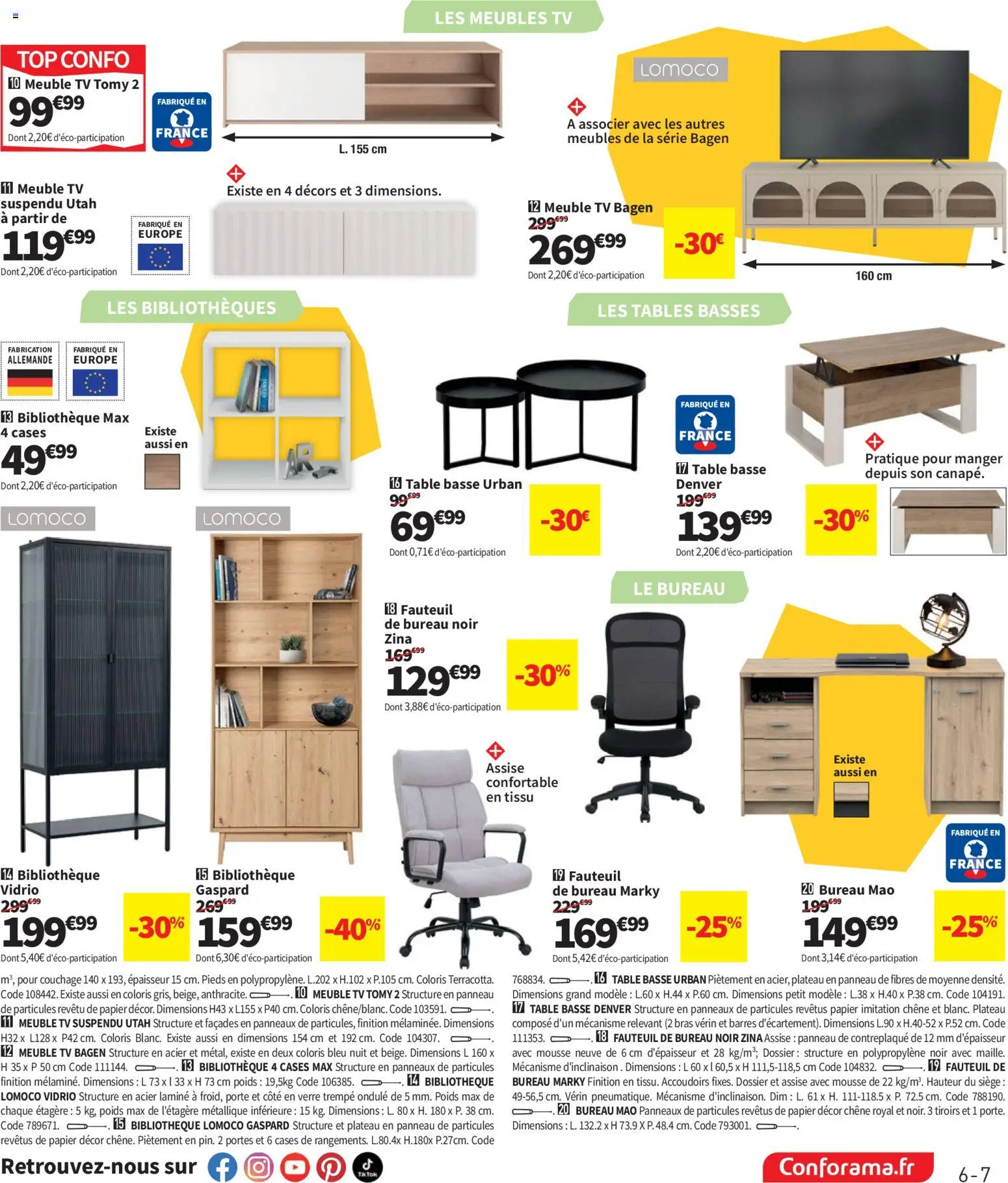 {H1} | Page: 7 | Produits: Bureau, Fauteuil, Étagère, Table