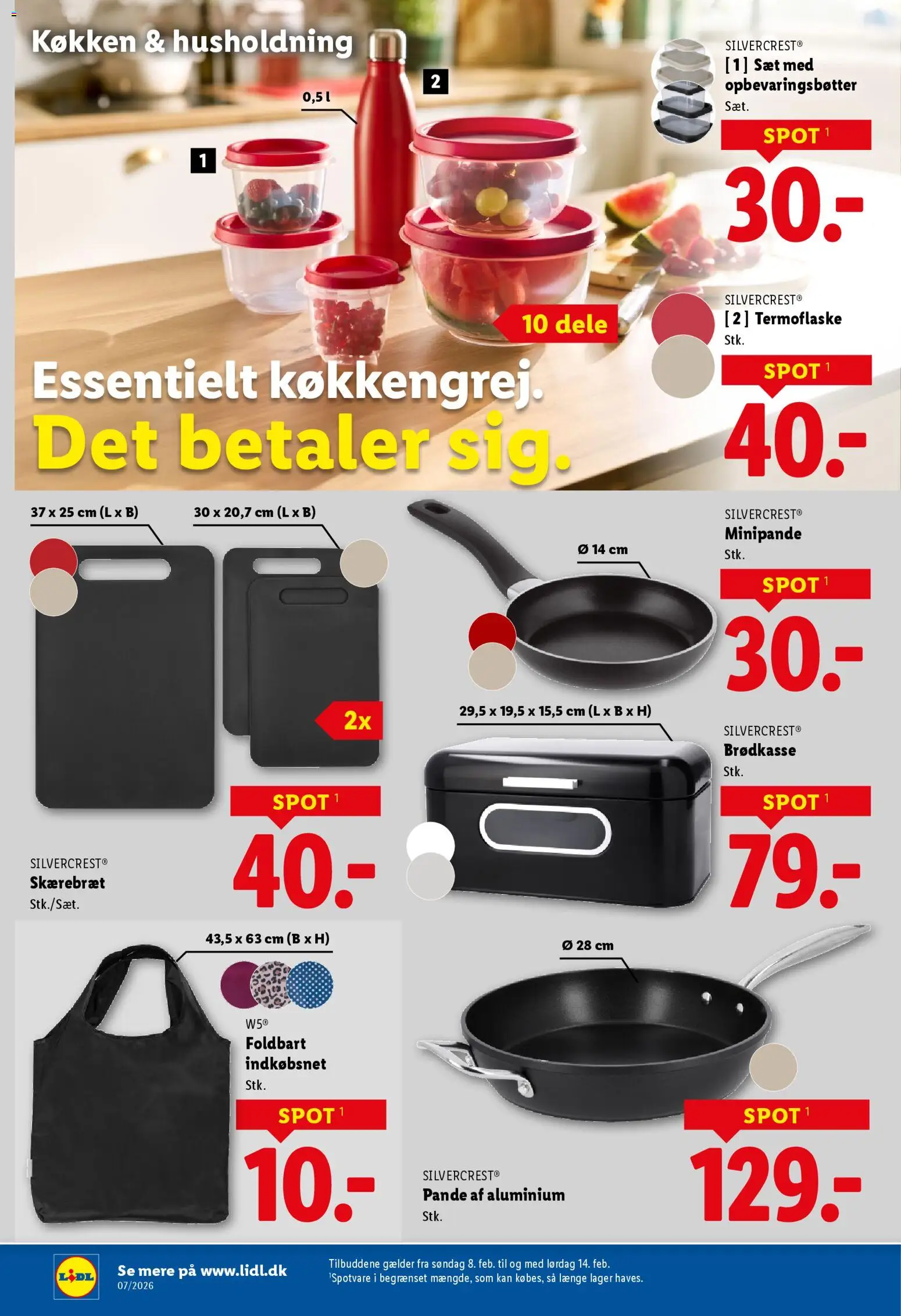 Lidl tilbudsavis – gyldig fra 08.02.2026 | Side: 18 | Produkter: Skærebræt, Søm