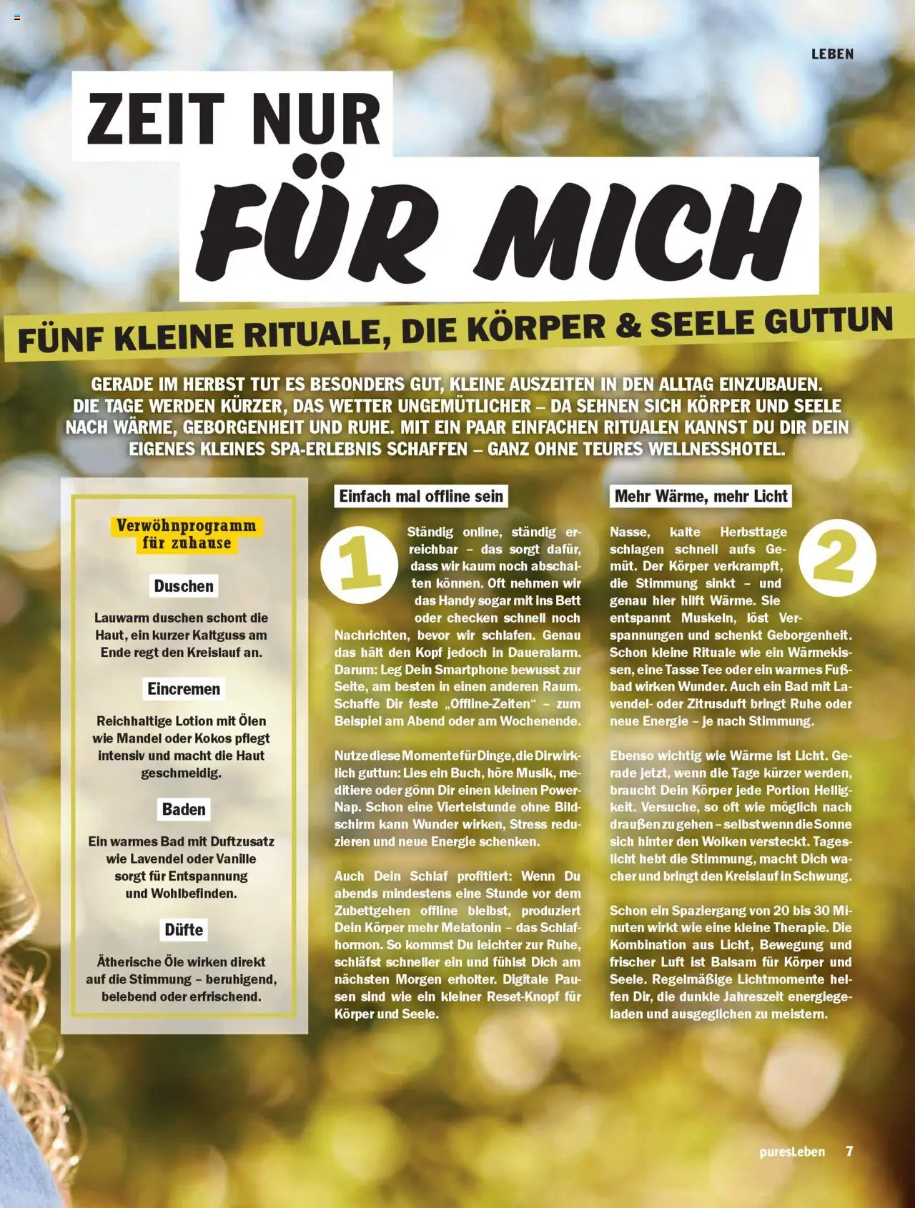 HIT Pures Leben – gültig ab 01.10.2025 | Seite: 7 | Produkte: Bett, Bad, Lavendel, Smartphone