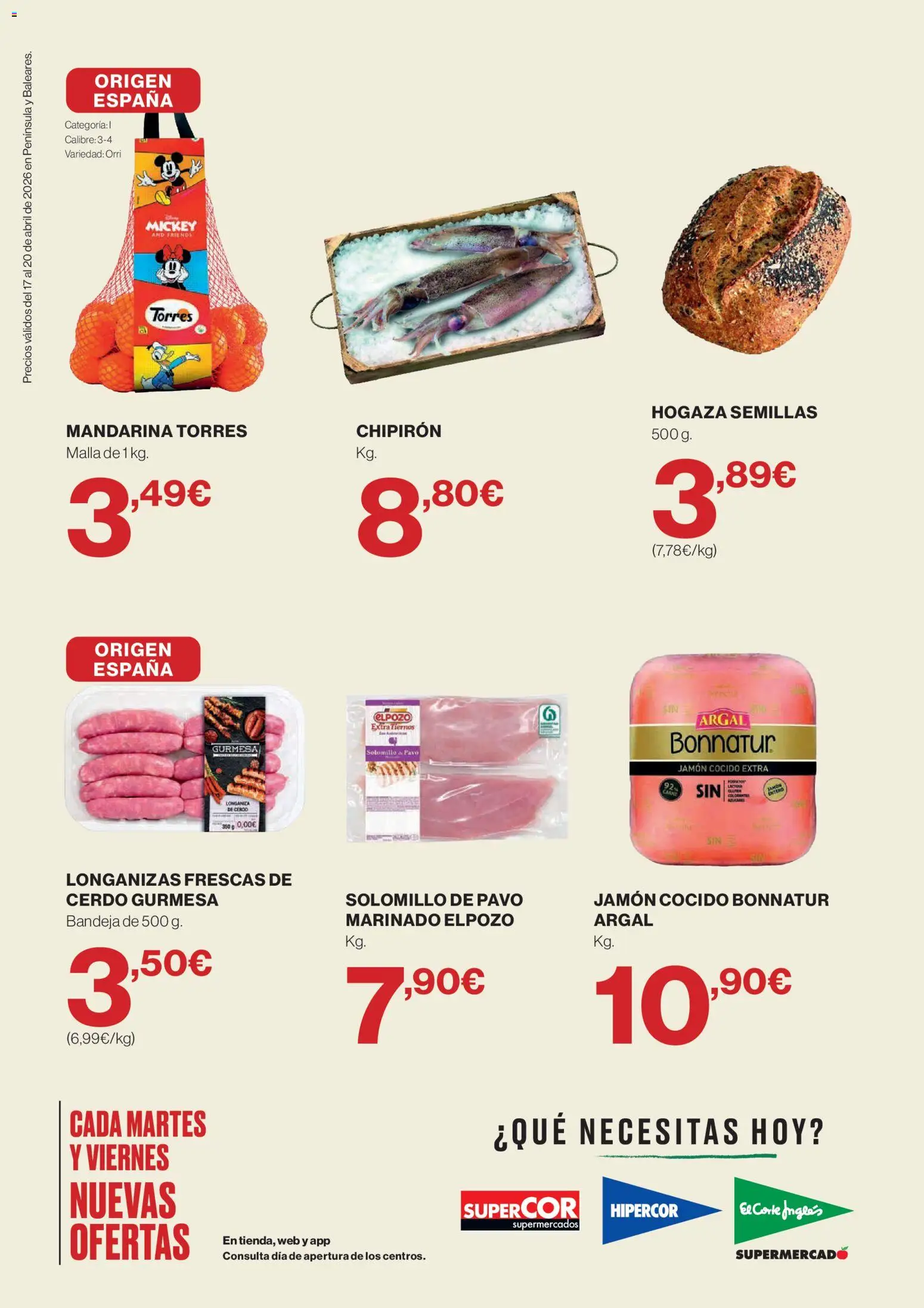Supercor Península y Baleares │ válido desde el 17.04.2026 | Página: 2 | Productos: Jamón, Jamón cocido, Cerdo, Longaniza