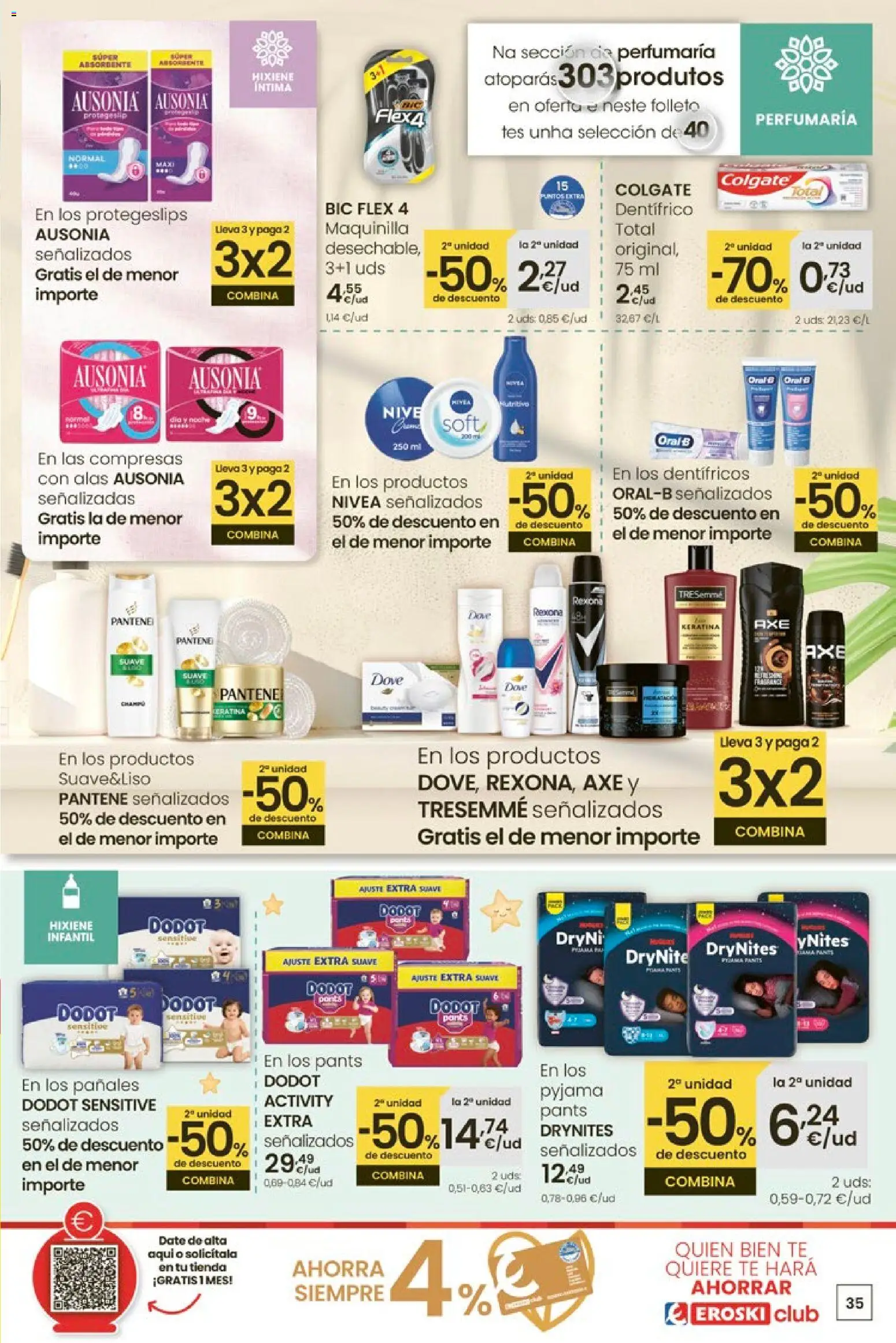 Eroski - Oferta │ válido desde el 12.03.2026 | Página: 35 | Productos: Compresas con alas, Té, Γλυφιτζούρι