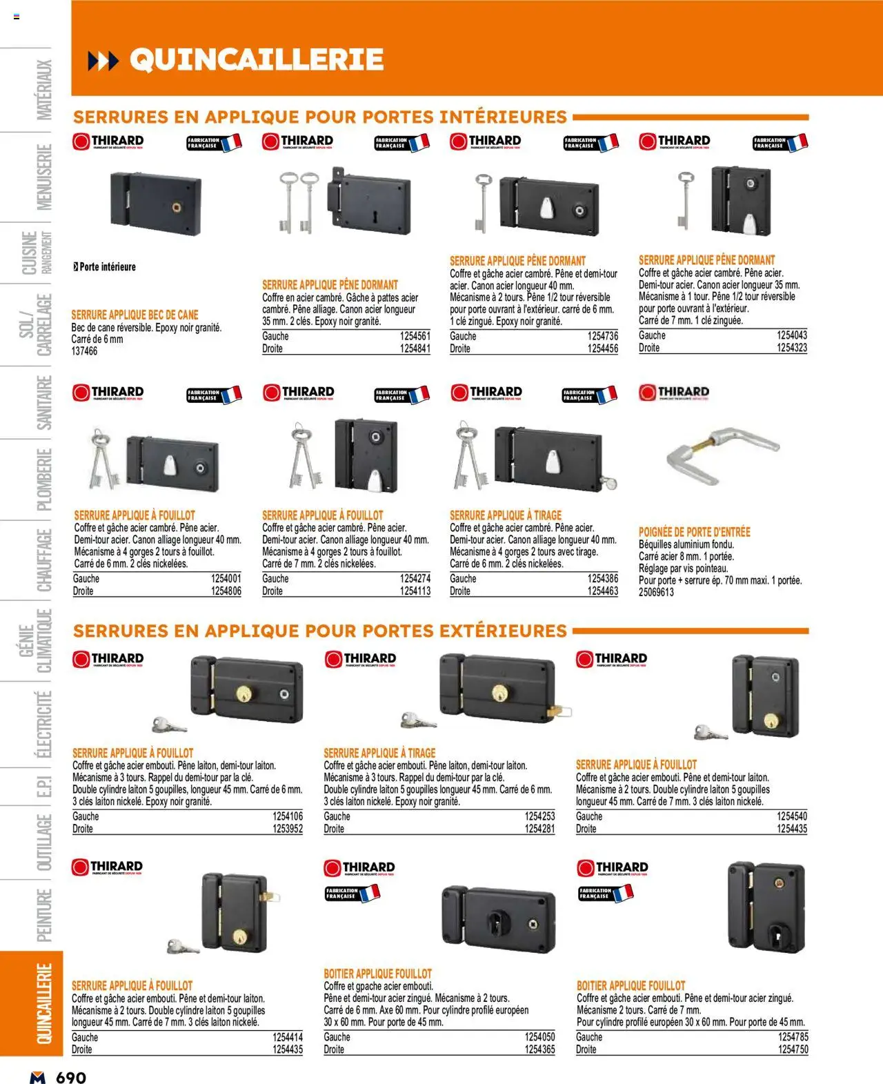  | Page: 690 | Produits: Clé, Porte, Portes