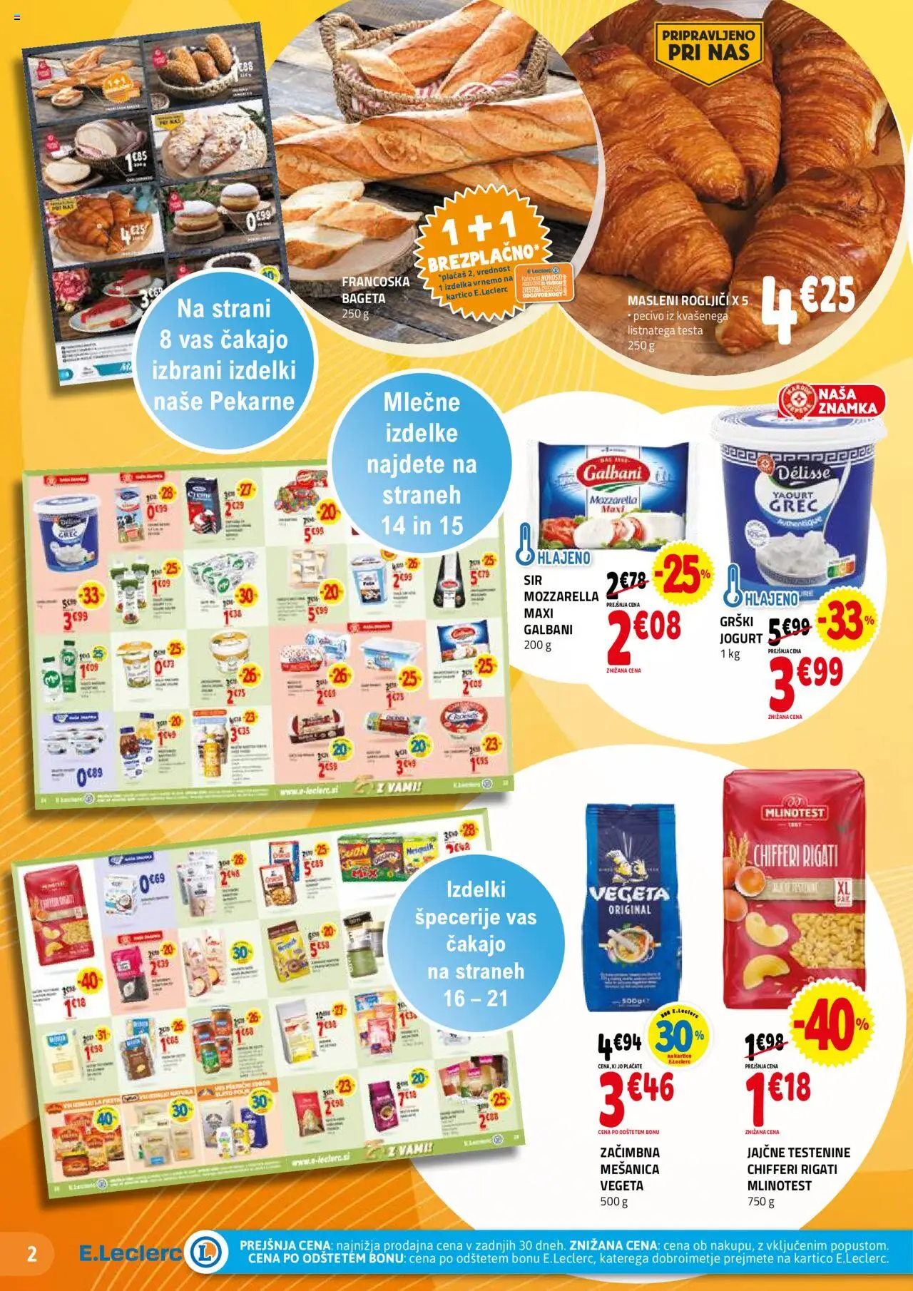 Novi E.leclerc katalog ponudbe – veljaven od 17.09.2025 | Stran: 2 | Izdelki: Testenine
