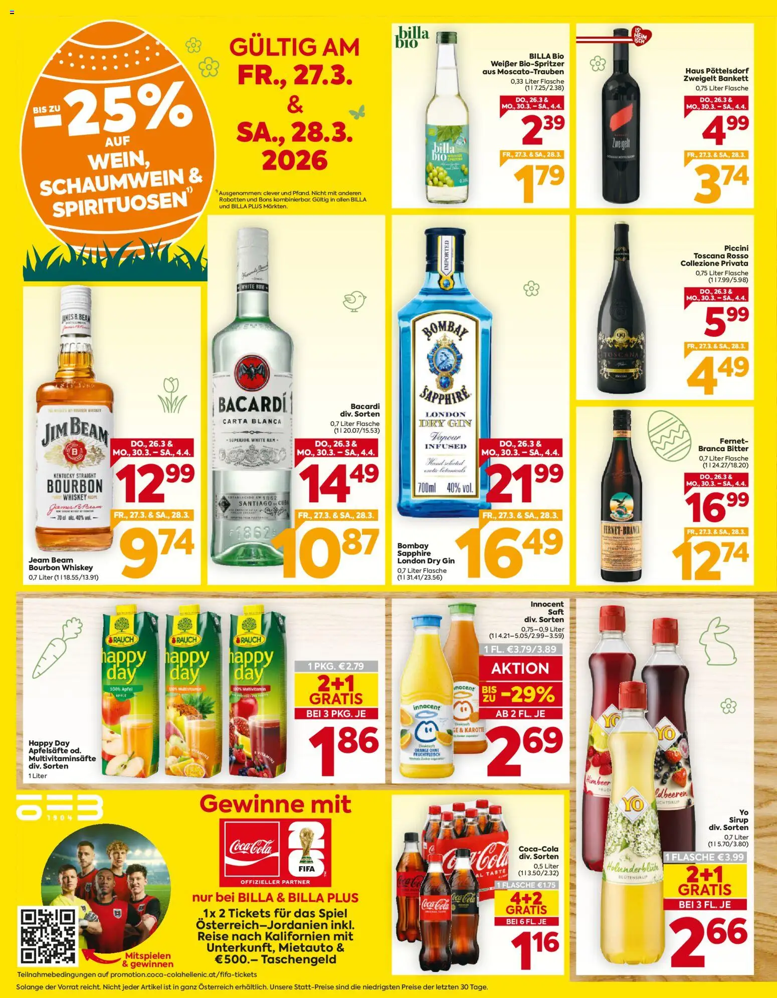 Billa Flugblatt - Steiermark gültig ab 26.03.2026 | Seite: 18 | Produkte: Karotte, Whiskey, Spiel, Saft