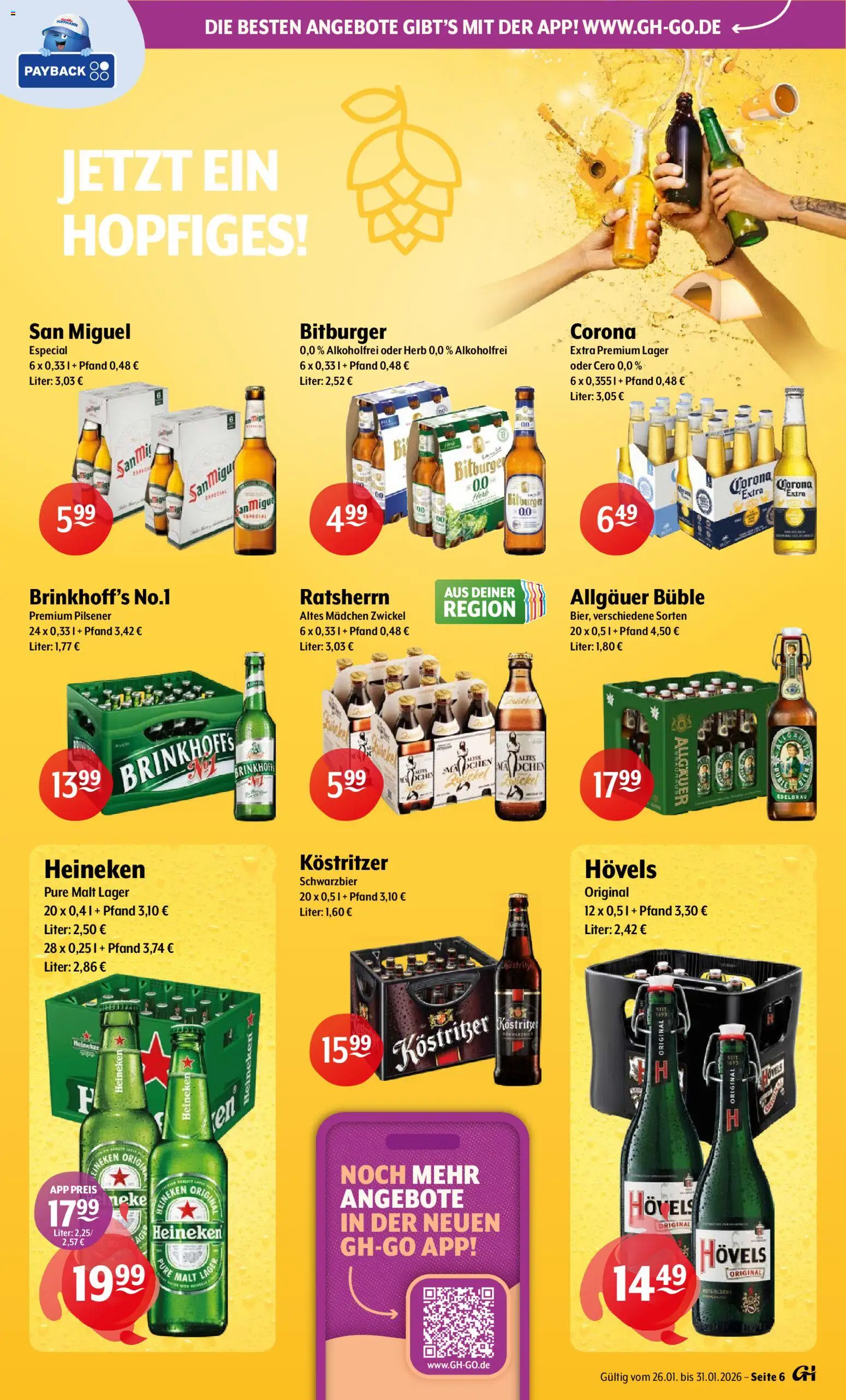 Getränke Hoffmann - Hamburg – gültig ab 26.01.2026 | Seite: 6 | Produkte: Bitburger, Kostritzer, Heineken