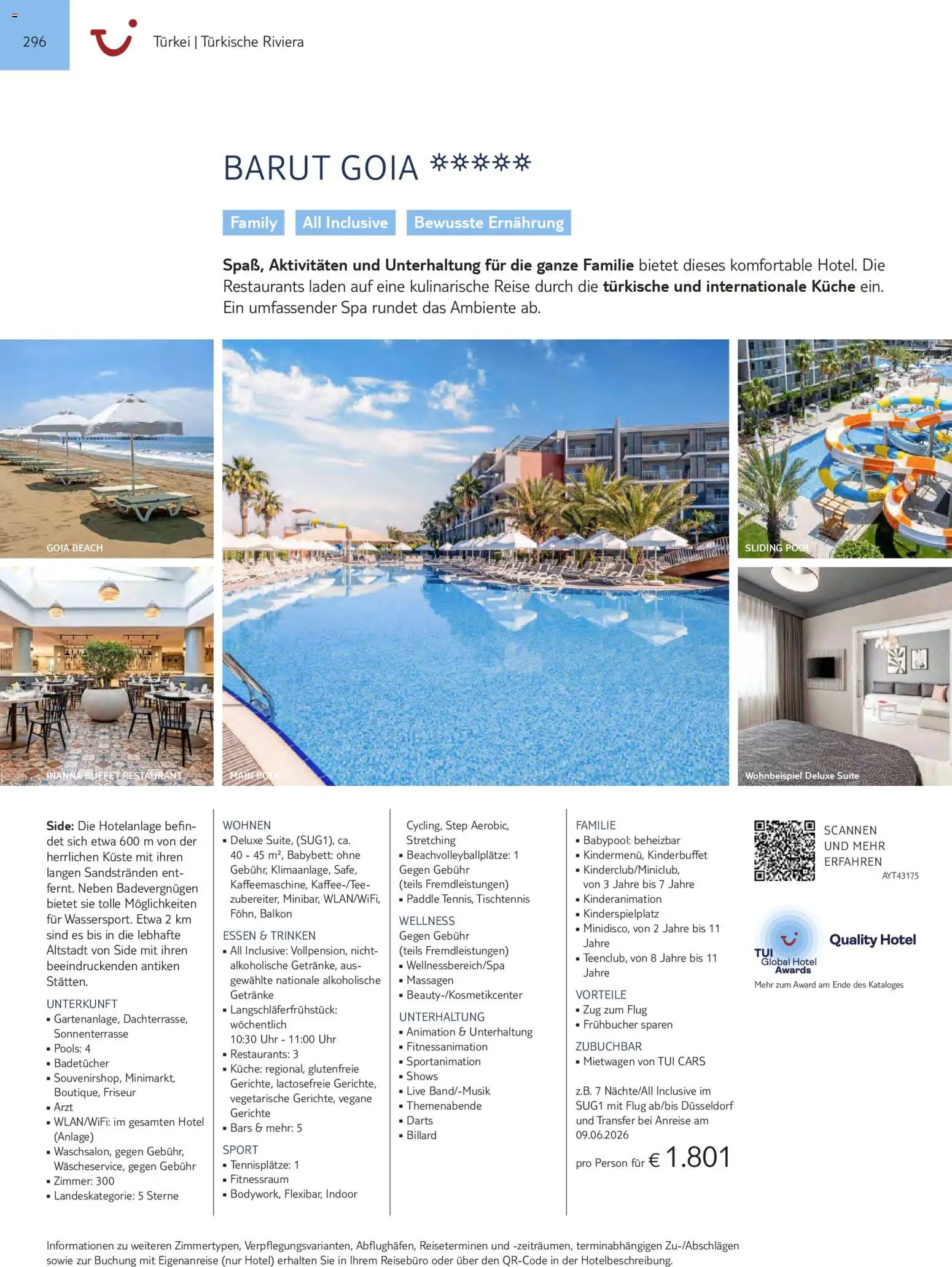 Aida  Südeuropa & Nordafrika 2026/27 – gültig ab 01.01.2026 | Seite: 296 | Produkte: Babybett, Küche, Uhr