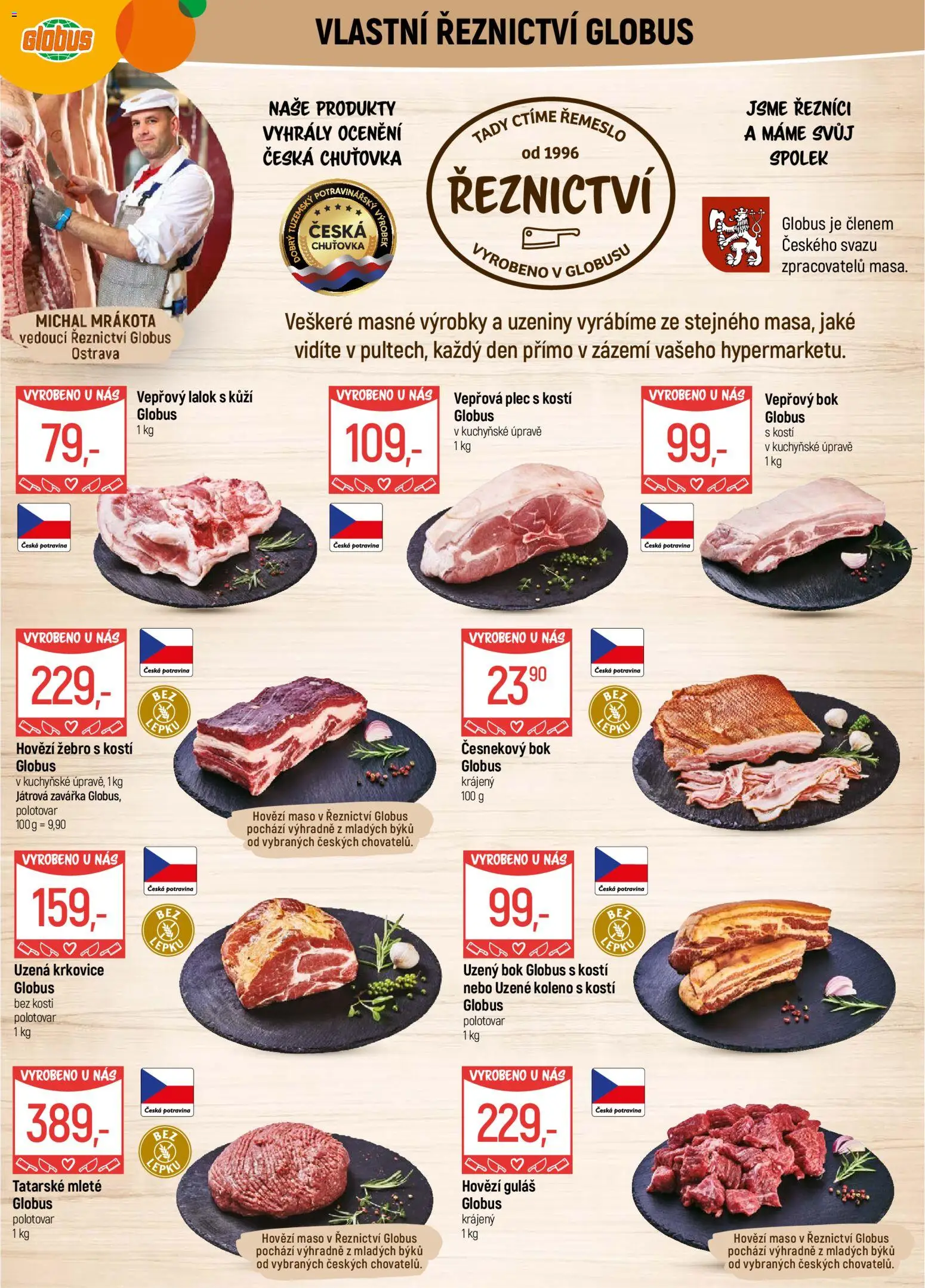 Globus leták - Ostrava od 27.12.2025 | Strana: 3 | Produkty: Globus, Vepřový bok, Maso, Krkovice