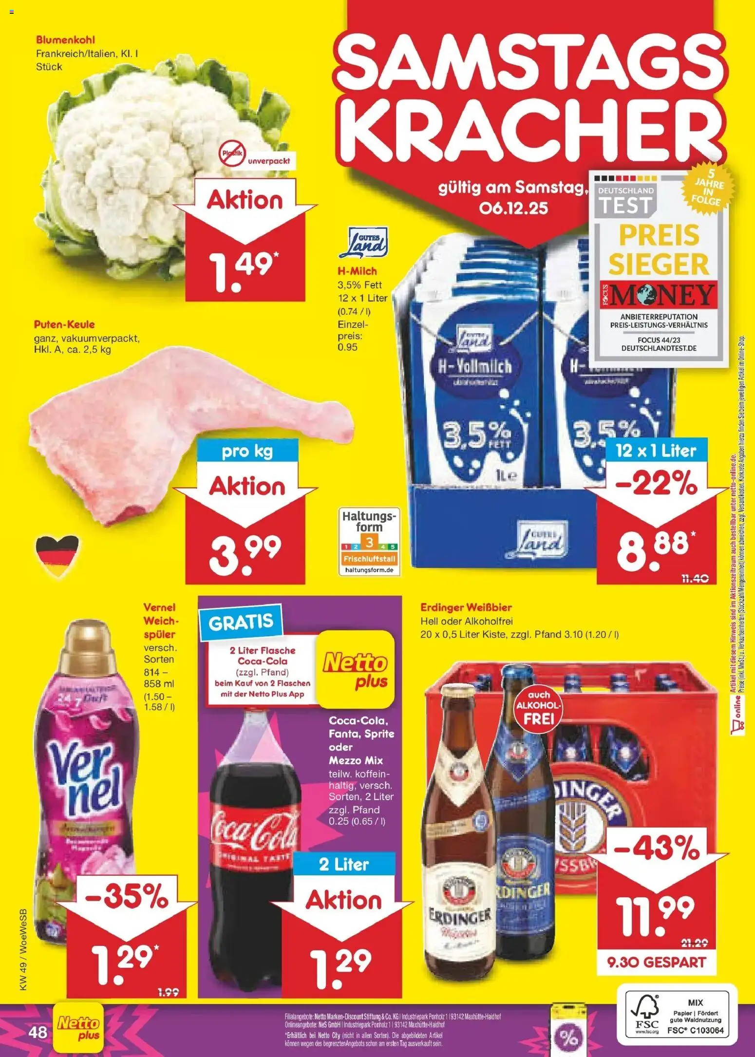 Netto Marken-Discount prospekt Katzweiler	 – gültig ab 01.12.2025 | Seite: 51 | Produkte: Mezzo mix, Sprite, Weißbier, Vernel