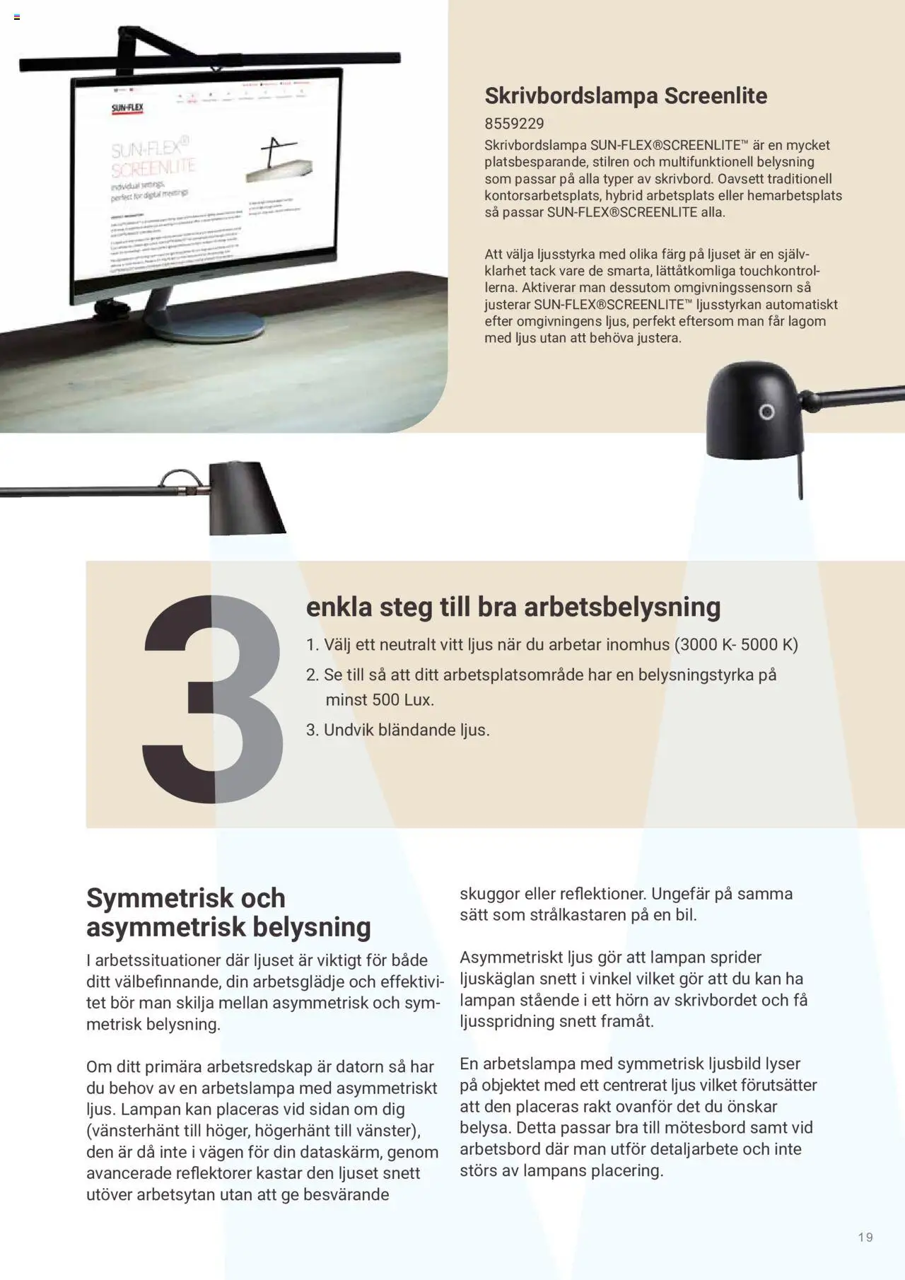 Office Depot reklamblad aktuell från 09.01.2024 | Sida: 19 | Produkter: Skrivbordslampa, Arbetsbord, Ljus
