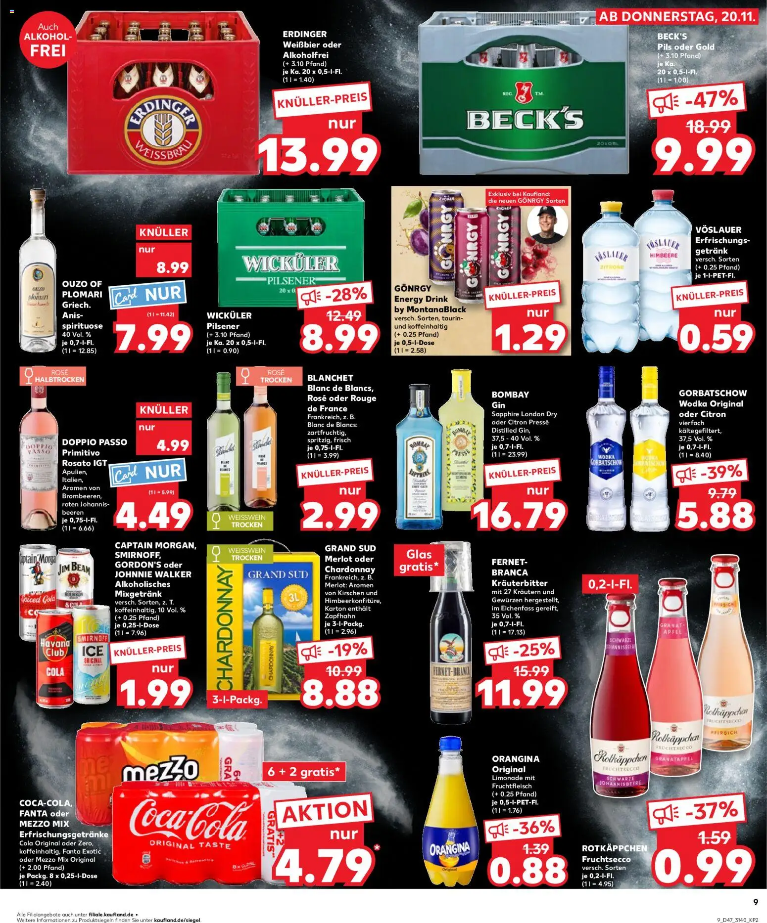 Kaufland prospekt Leipzig	 – gültig ab 23.11.2025 | Seite: 9 | Produkte: Presse, Merlot, Pfirsich, Johnnie walker