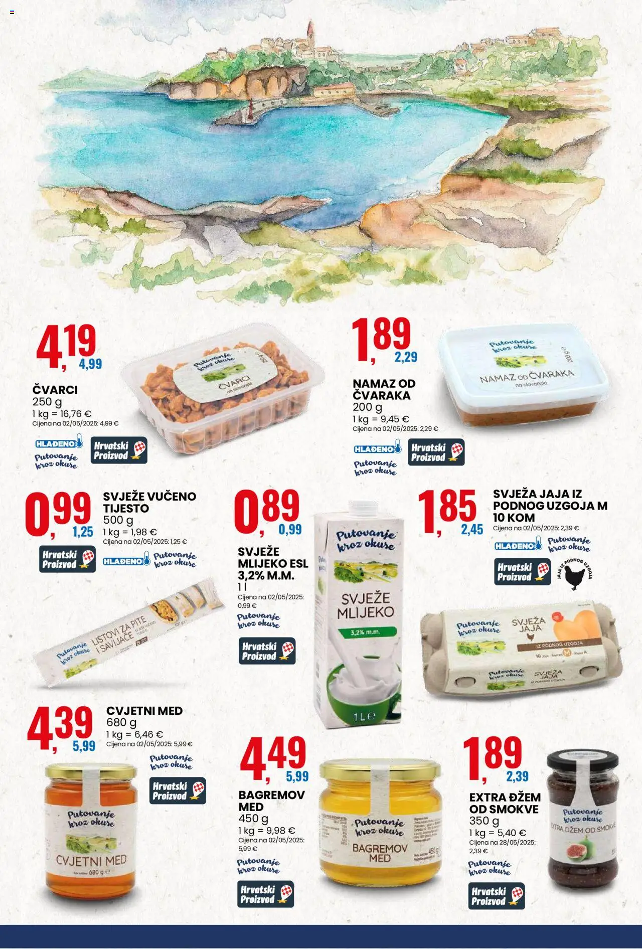 Eurospin katalog | vrijedi od 06.08.2025 | Stranica: 17 | Proizvodi: Listovi za pite, Med, Jaja, Namaz