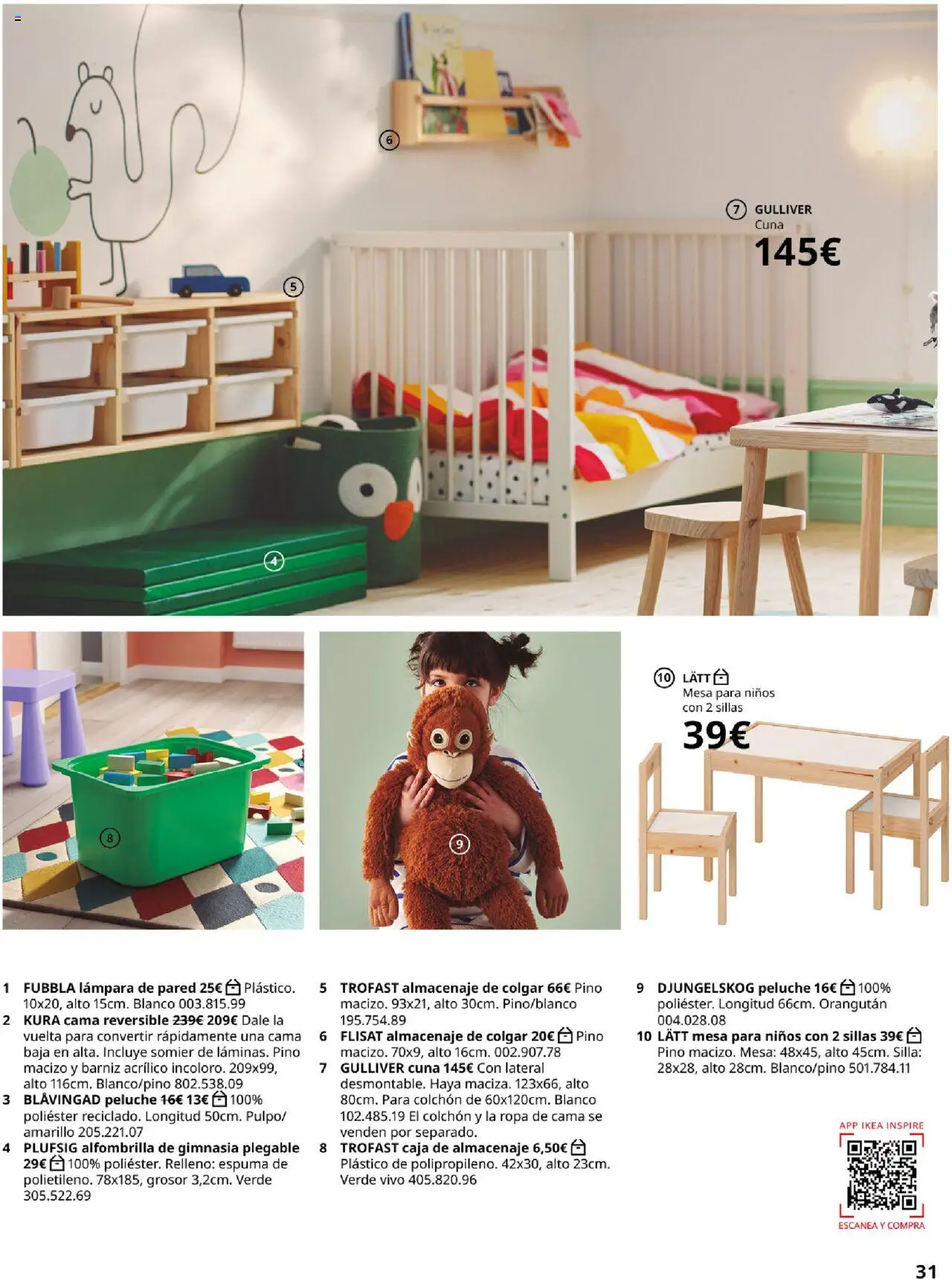 Catálogo IKEA Precios bajos.  │ válido desde el 01.09.2025 | Página: 31 | Productos: Κασέρι, Cama, Cuna, Caja