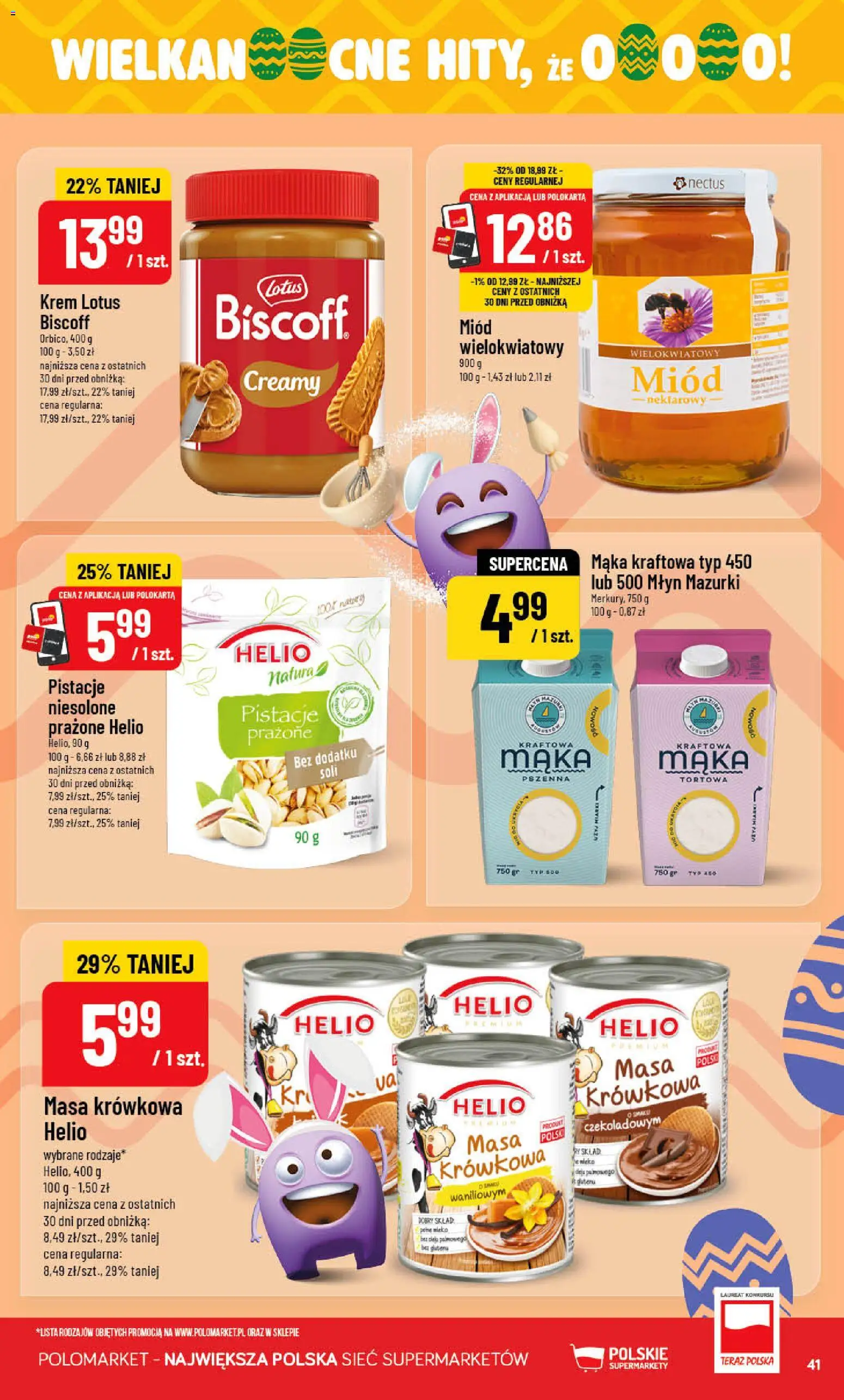POLOmarket gazetka od 18.03.2026 | Strona: 41 | Produkty: Miód, Mleko, Krem