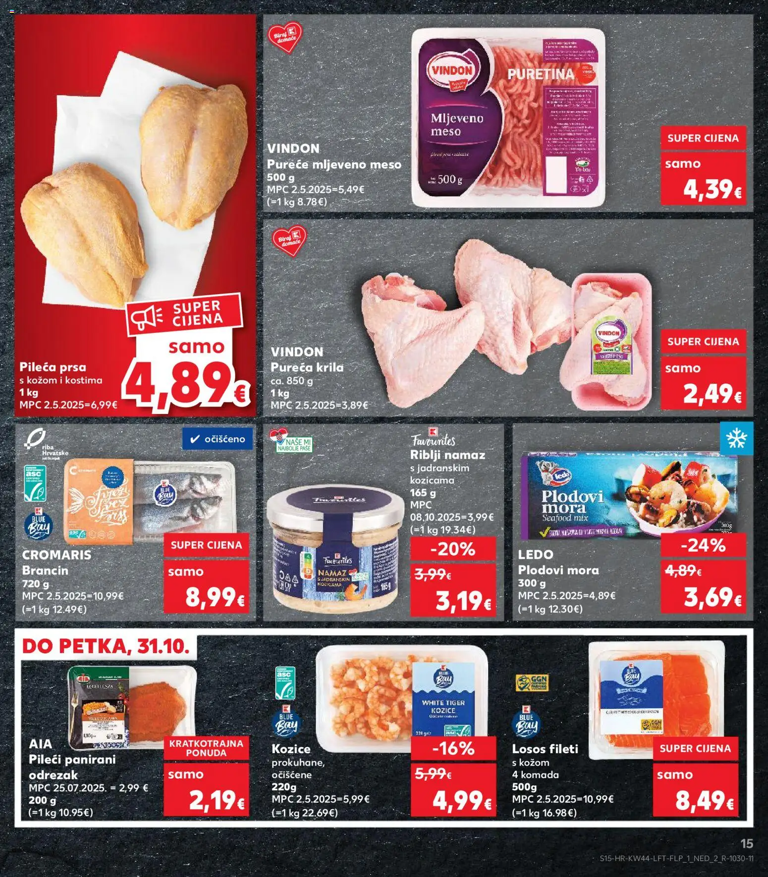 Kaufland katalog | vrijedi od 29.10.2025 | Stranica: 15 | Proizvodi: Riba, Ledo, Losos, Namaz