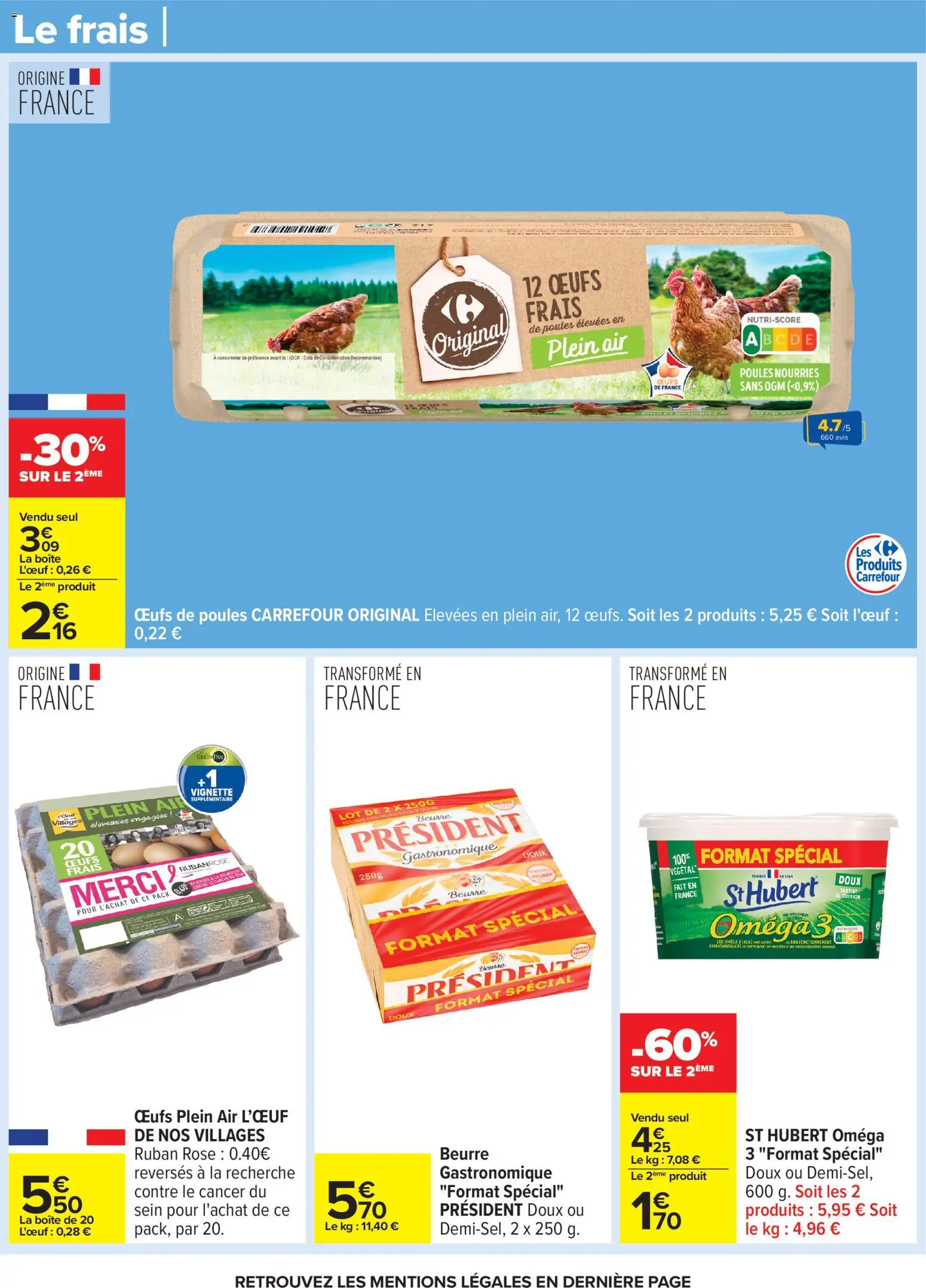 {H1} | Page: 27 | Produits: Beurre, Œufs