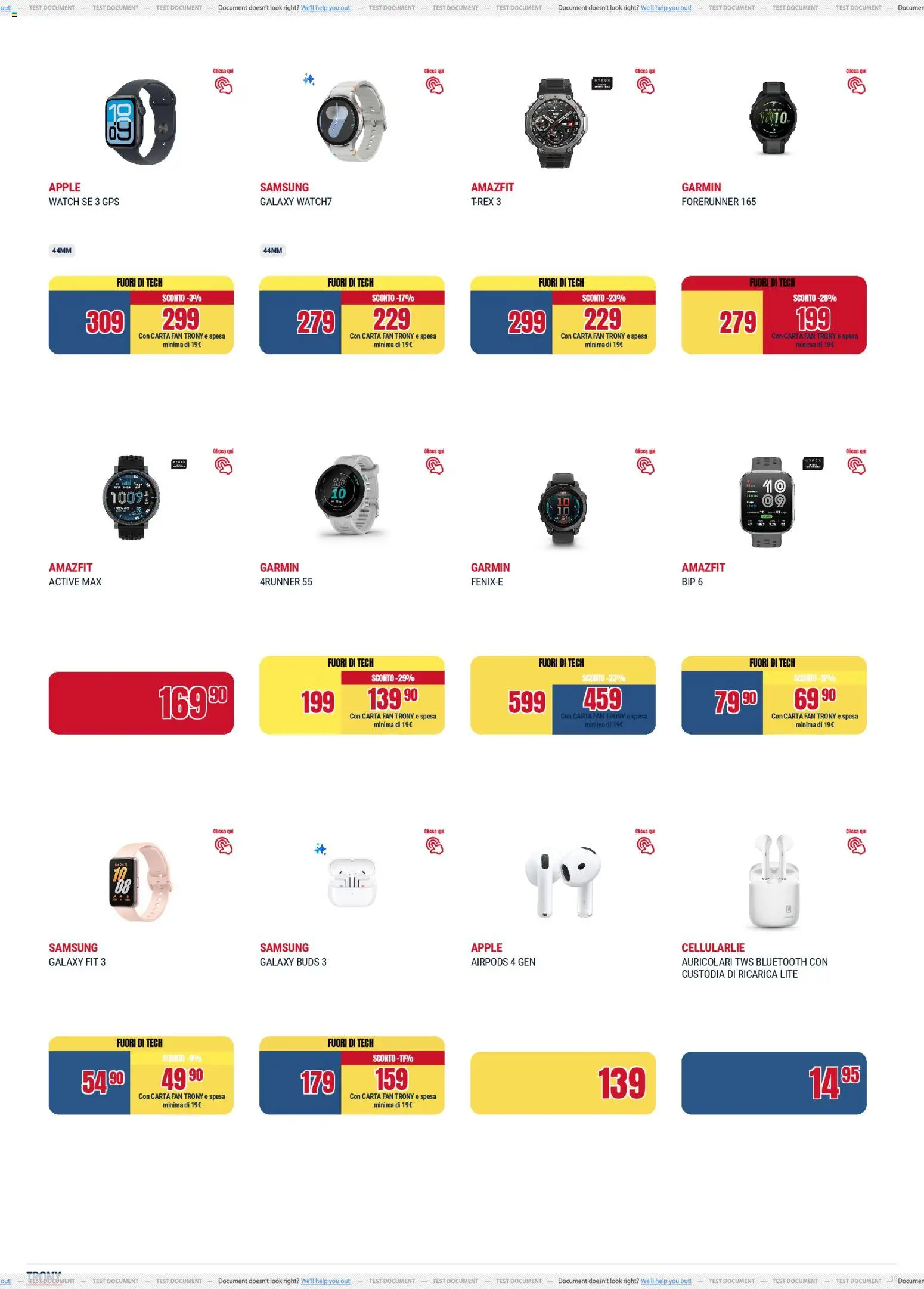 Volantino Trony del 19.02.2026 | Pagina: 10 | Prodotti: Auricolari, Fan, Airpods, Samsung