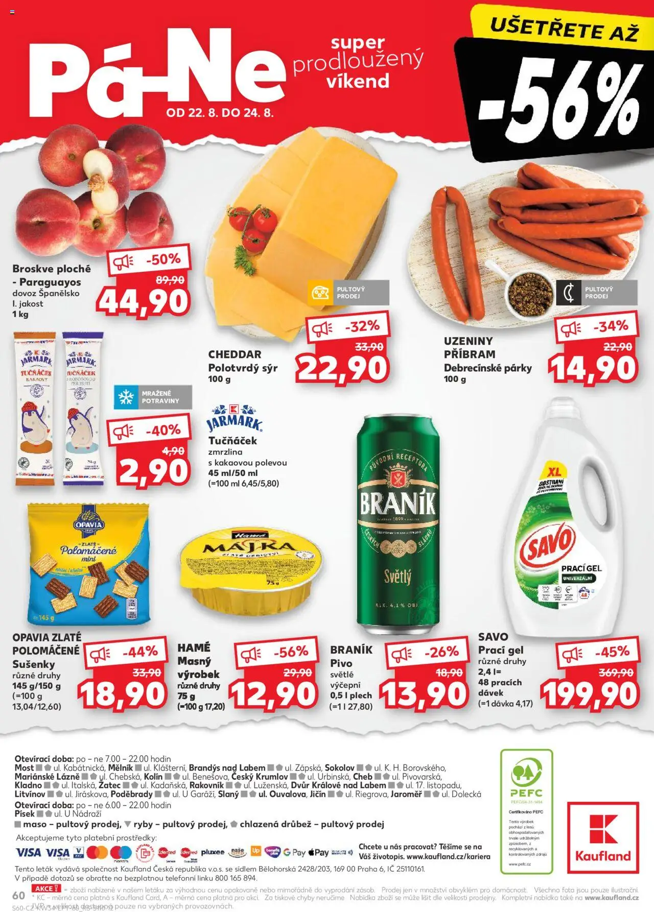 Kaufland leták - Kolín od 20.08.2025 | Strana: 60 | Produkty: Ryby, Potraviny, Cheddar, Sušenky