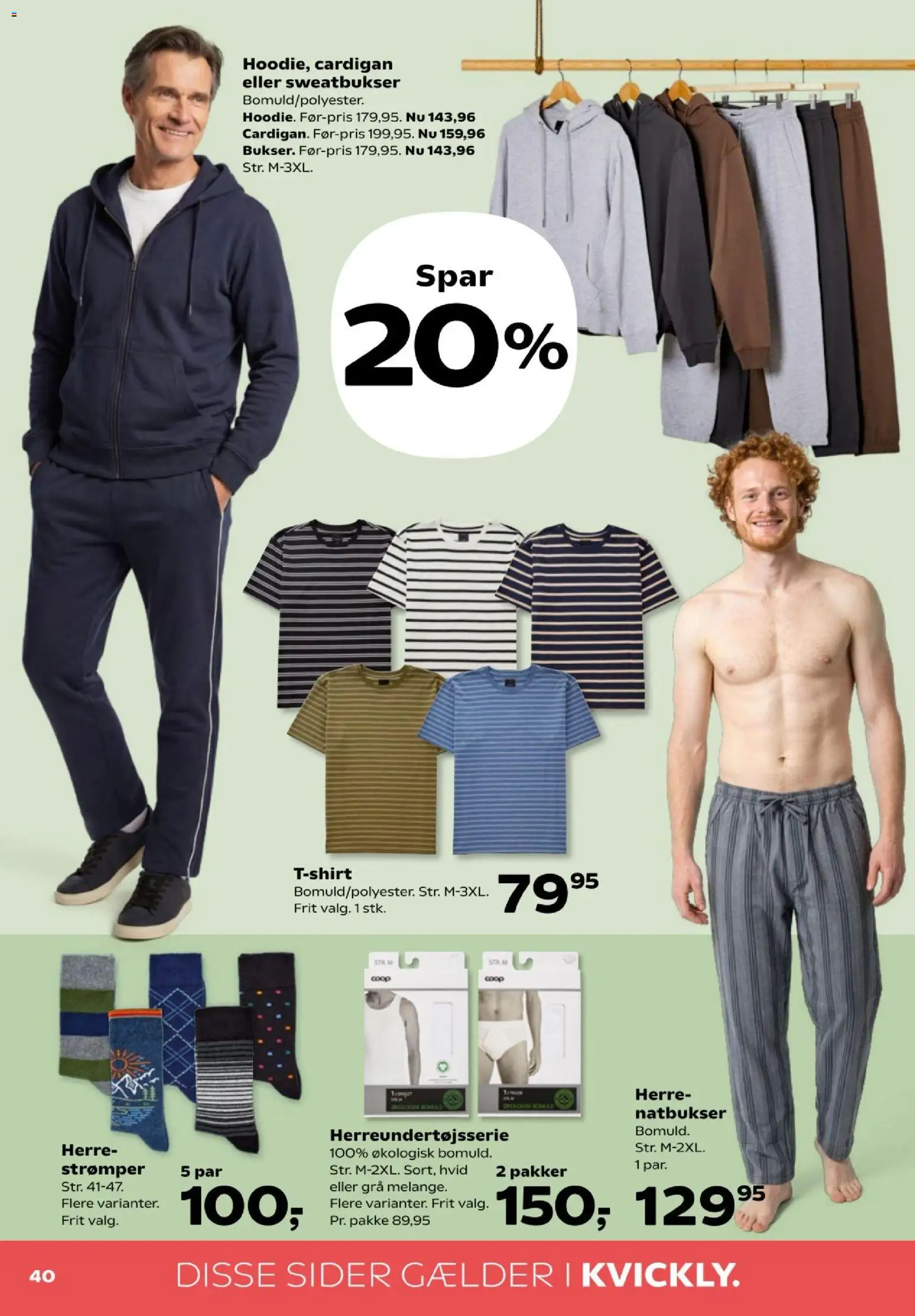 Kvickly tilbudsavis – gyldig fra 07.04.2026 | Side: 42 | Produkter: Cardigan, Strømper, Sweatbukser
