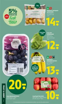 Coop røde kernefri druer, Udenlandske, kl. I. 500 g. 1 bakke. gyldig fra 23.04.2026 | Side: 9