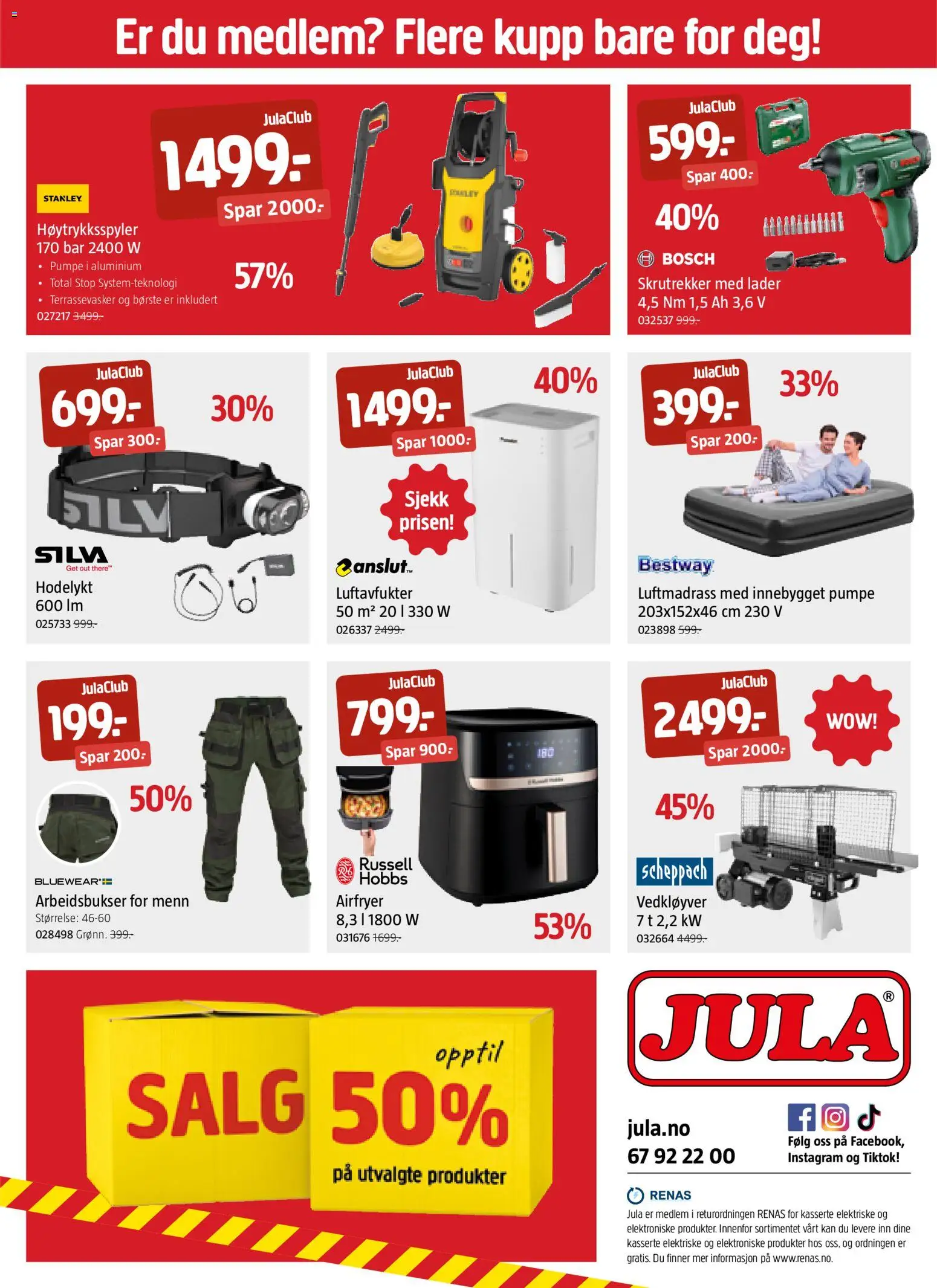 {H1} | Side: 8 | Produkter: Pumpe, Luftavfukter, Champagne, Iphone