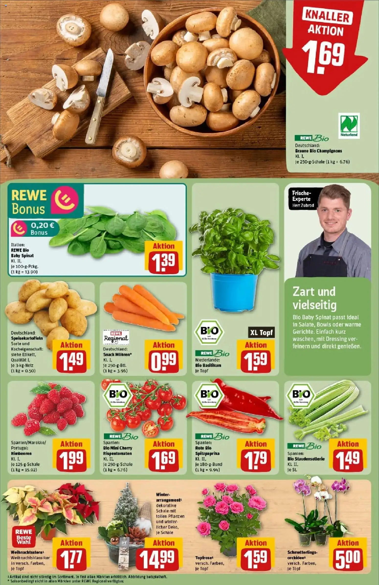Rewe prospekt Herne	 – gültig ab 10.11.2025 | Seite: 7 | Produkte: Himbeeren, Dressing, Champignons