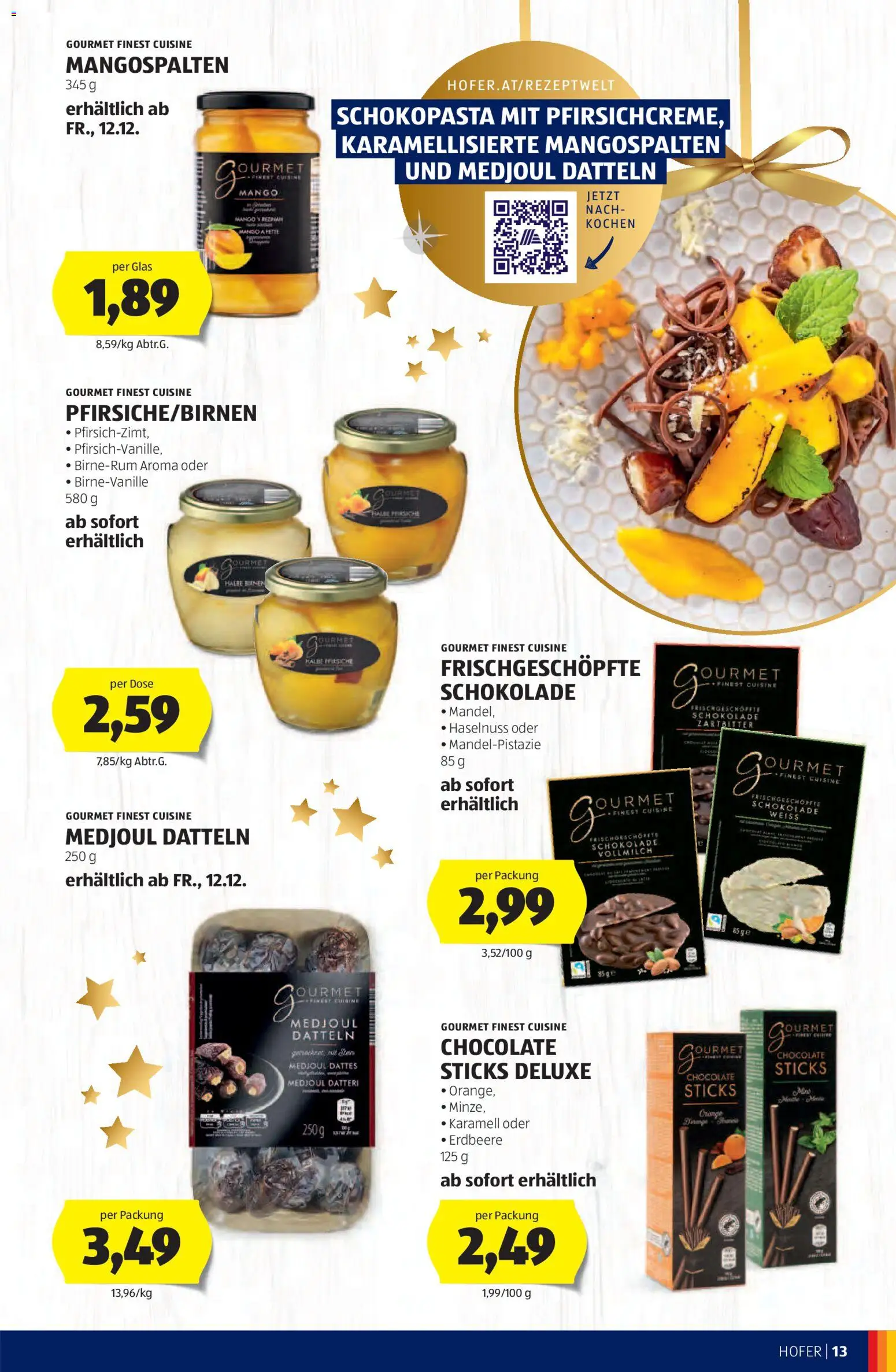 Hofer Weihnachtskatalog gültig ab 05.11.2025 | Seite: 13 | Produkte: Mango, Schokolade