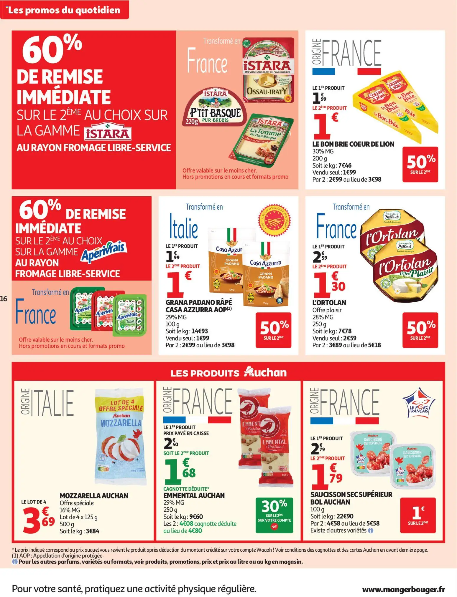 {H1} | Page: 16 | Produits: Saucisson, Saucisson sec, Bol, Emmental