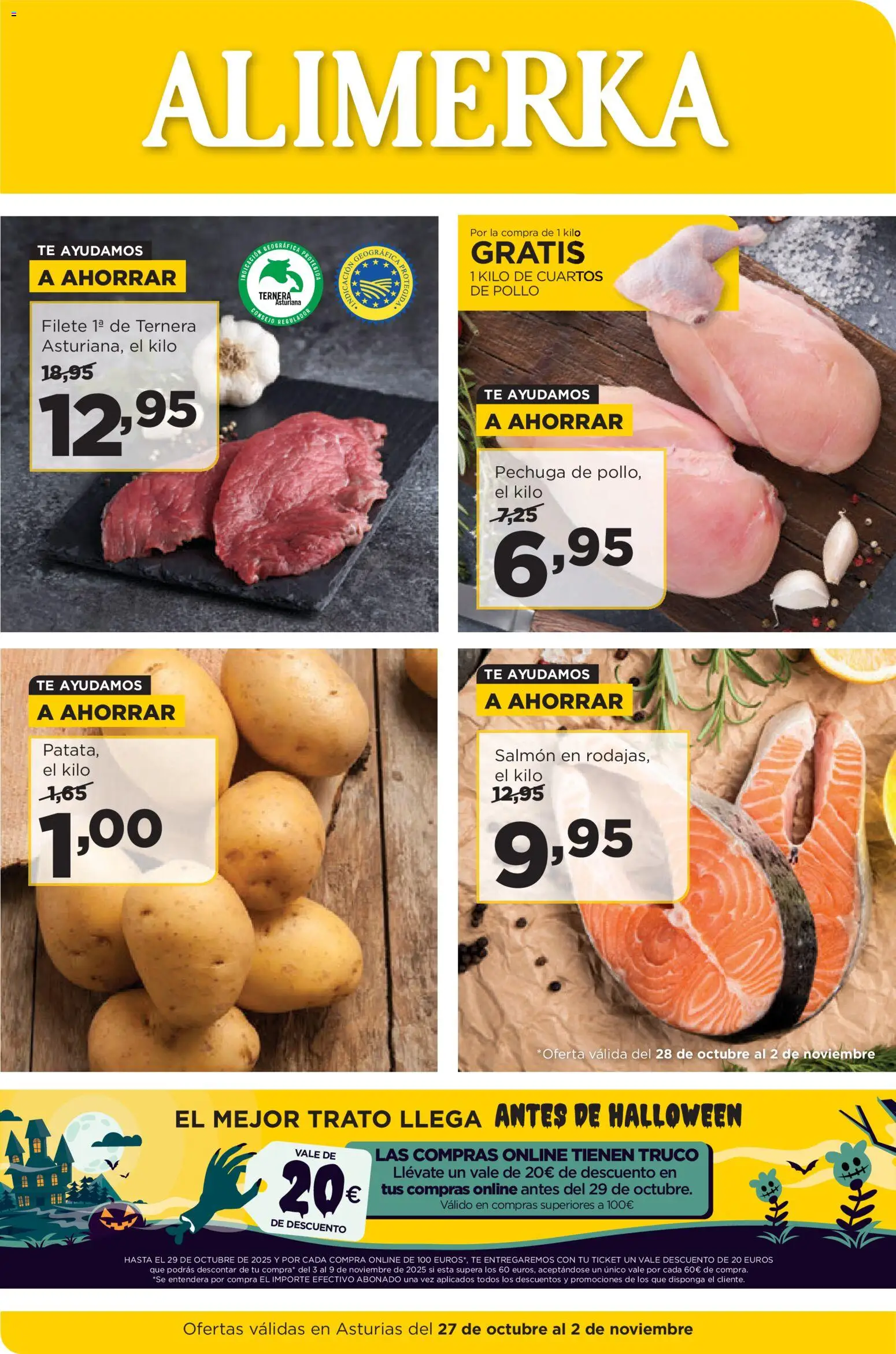 Alimerka folleto Asturias │ válido desde el 27.10.2025 | Página: 1 | Productos: Té, Filete