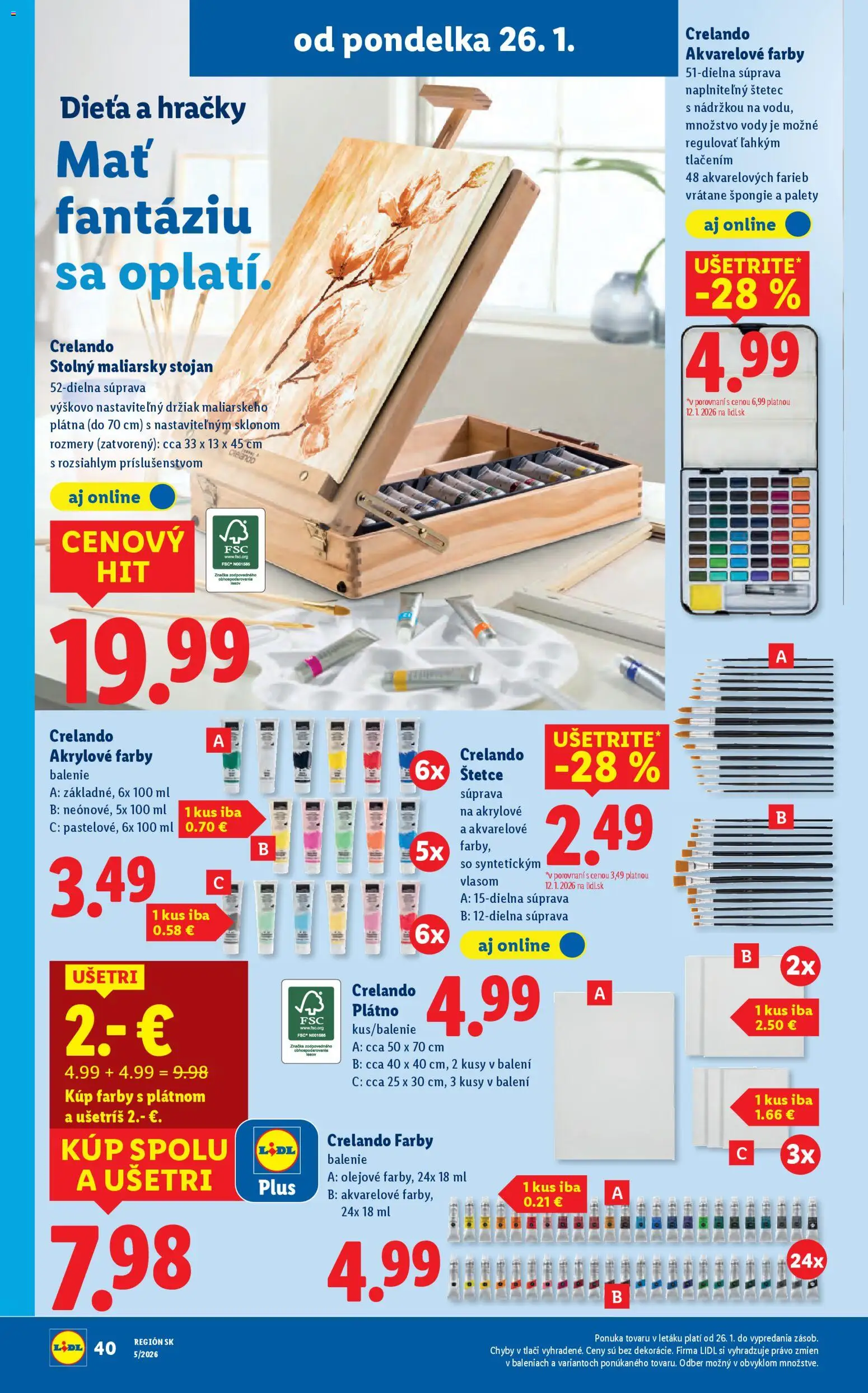 Nové Lidl akcie – leták je platný od 26.01.2026 | Strana: 54 | Produkty: Štetec, Hračky
