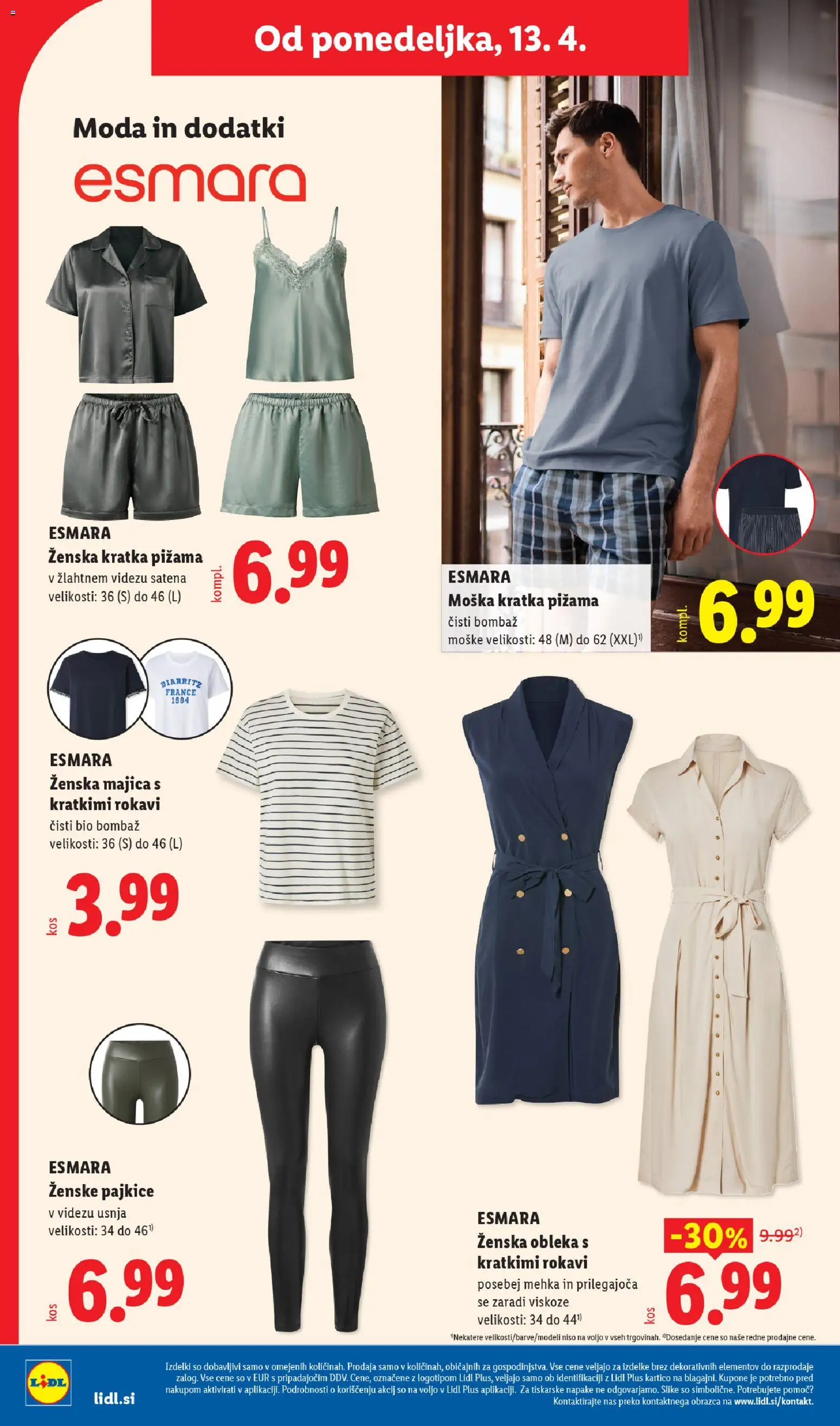 Novi Lidl katalog ponudbe – veljaven od 09.04.2026 | Stran: 60 | Izdelki: Pižama, Pajkice, Majica, Obleka