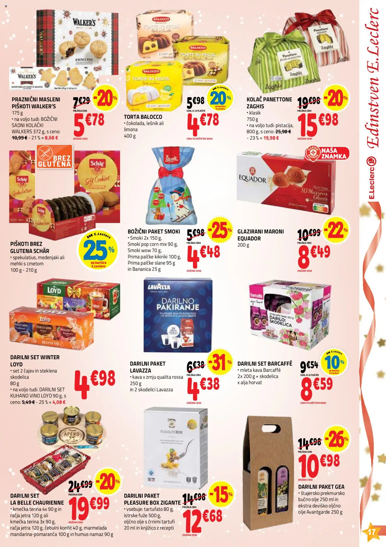 Novi E.leclerc katalog ponudbe – veljaven od 26.11.2025 | Stran: 17 | Izdelki: Skodelica, Namaz, Marmelada, Piskoti
