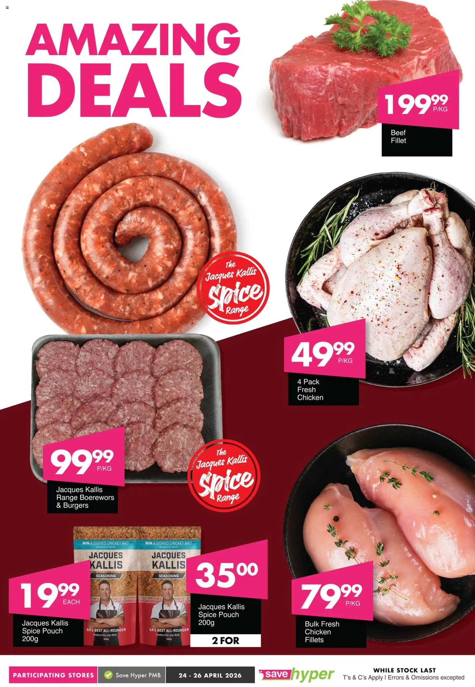 New Save catalogue – valid from 24.04.2026 | Page: 8 | Products: Boerewors, Chicken, Beef, Seasoning
