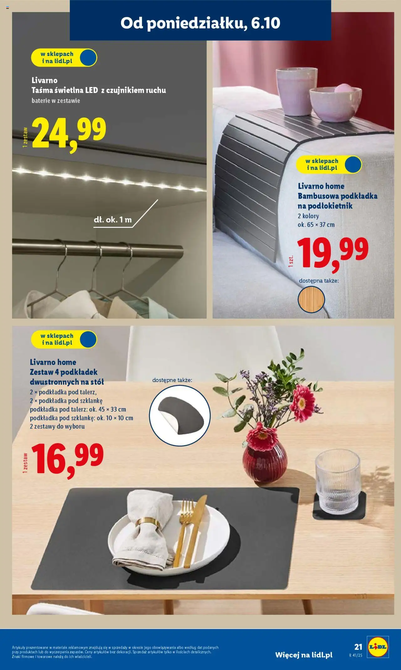 Lidl Katalog od 06.10.2025 | Strona: 21 | Produkty: Baterie, Stół