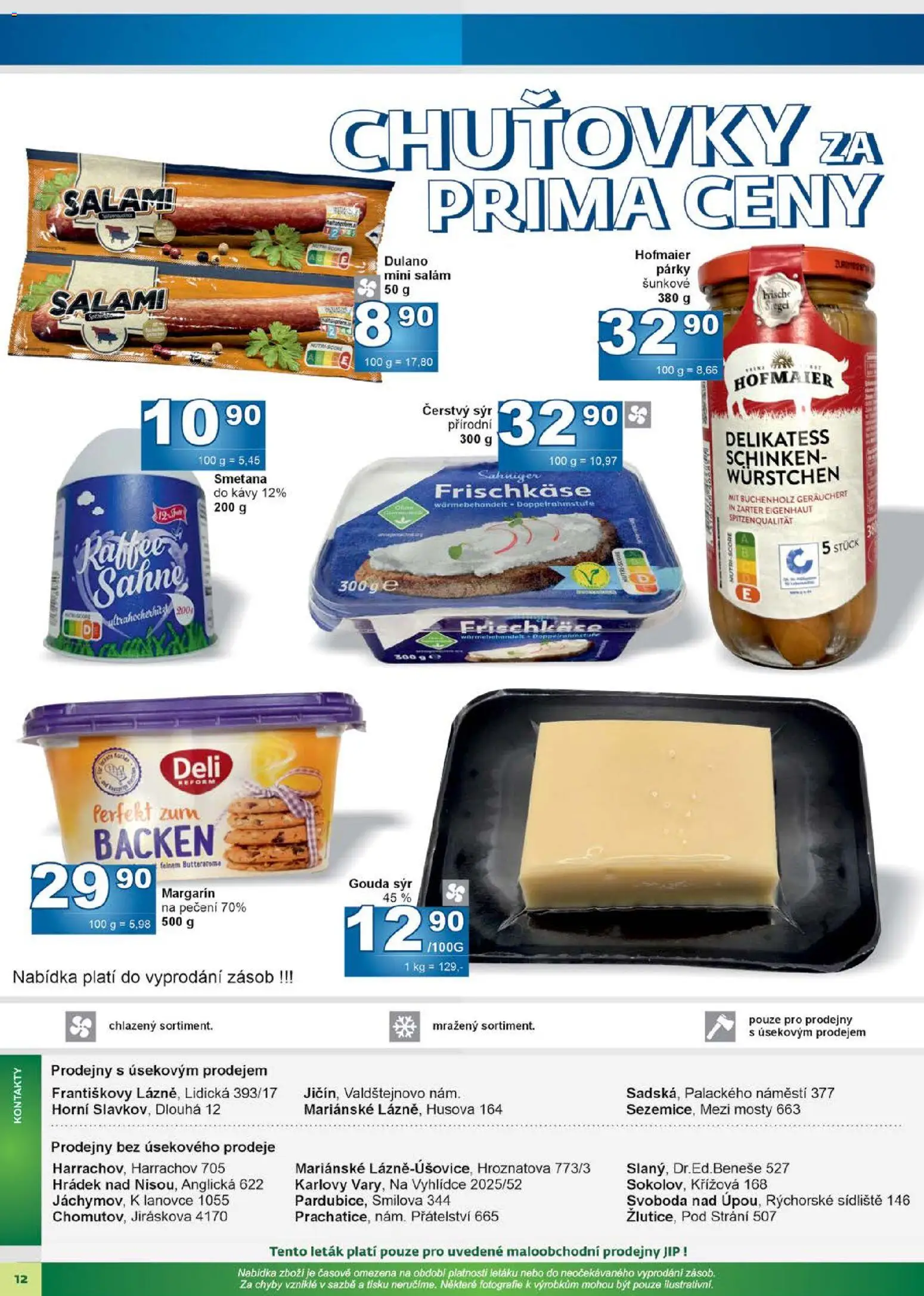Jip leták od 14.01.2026 | Strana: 12 | Produkty: Gouda, Salám, Smetana, Čerstvý sýr