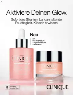 moisture surge active glow serum, active glow serum sérum actif illuminateur mit 5% Milchsäure + Hyaluronsäure + Vitamin C ab 12.09.2025 gültig | Seite: 92 | Produkte: Serum