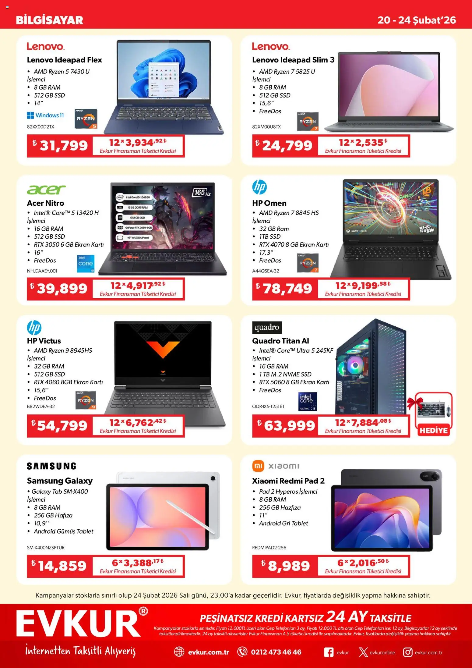 Evkur Katalog - 20.02.2026 tarihinden itibaren geçerlidir | Sayfa: 6 | Ürünler: Tablet, Bilgisayar