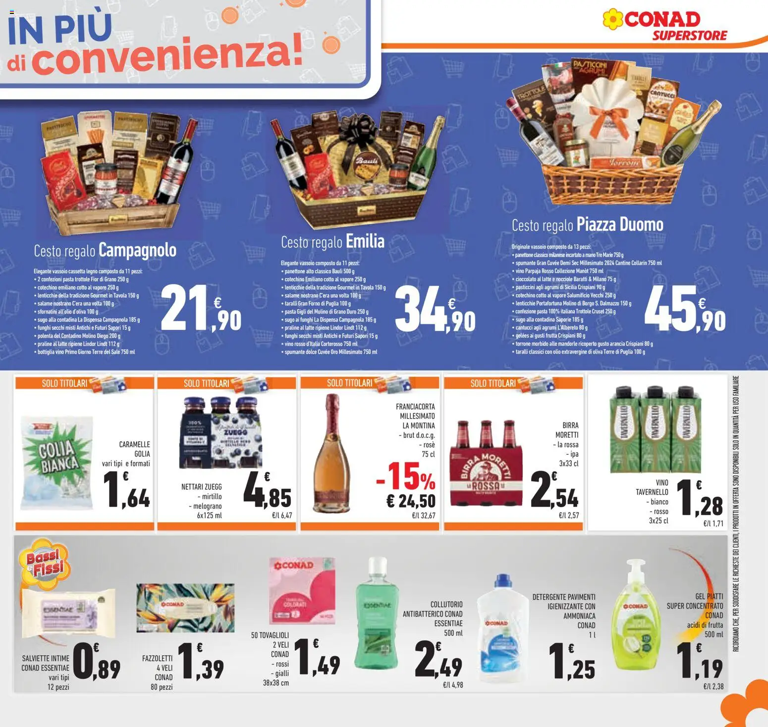 Volantino Conad del 19.11.2025 | Pagina: 45 | Prodotti: Lenticchie, Birra Moretti, Spumante, Taralli