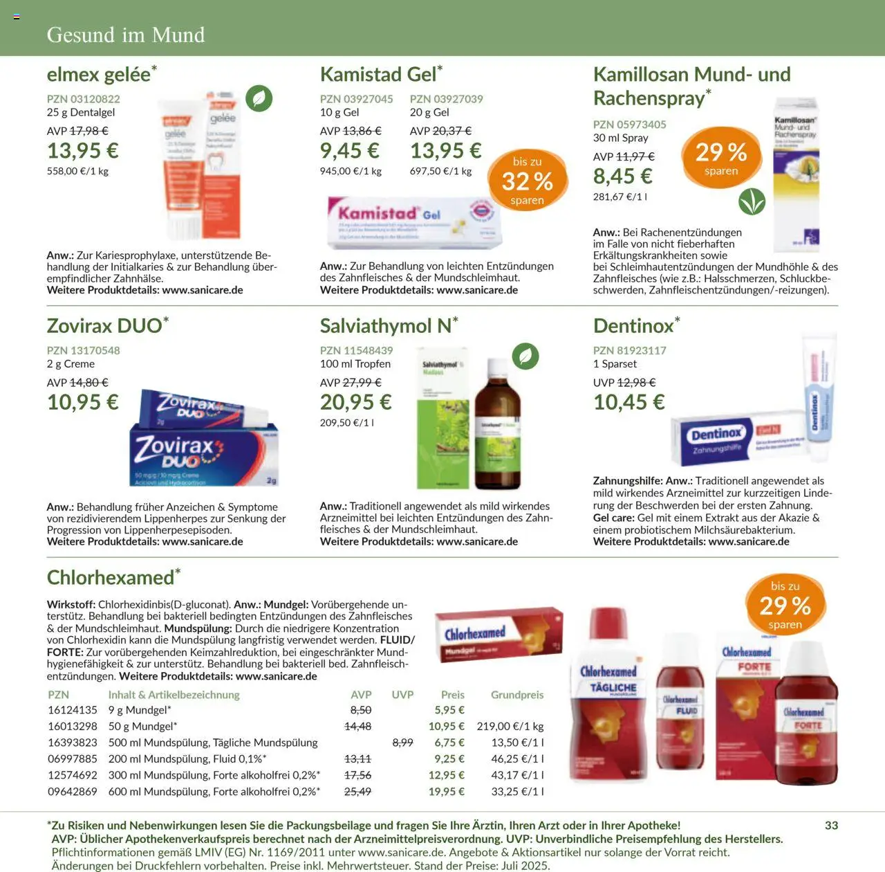 Sanicare Prospekt 	 - gültig ab dem 07.07.2025 | Seite: 35 | Produkte: Creme
