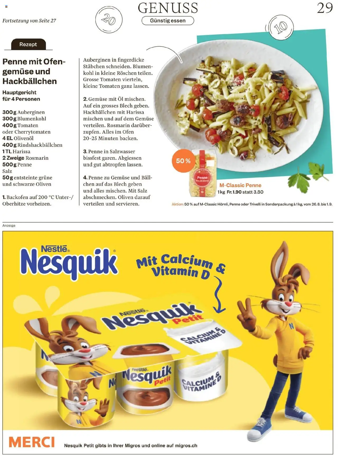 Migros - Magazin ab 25.08.2025 | Seite: 29 | Produkte: Öl, Gemüse, Backofen, Salz
