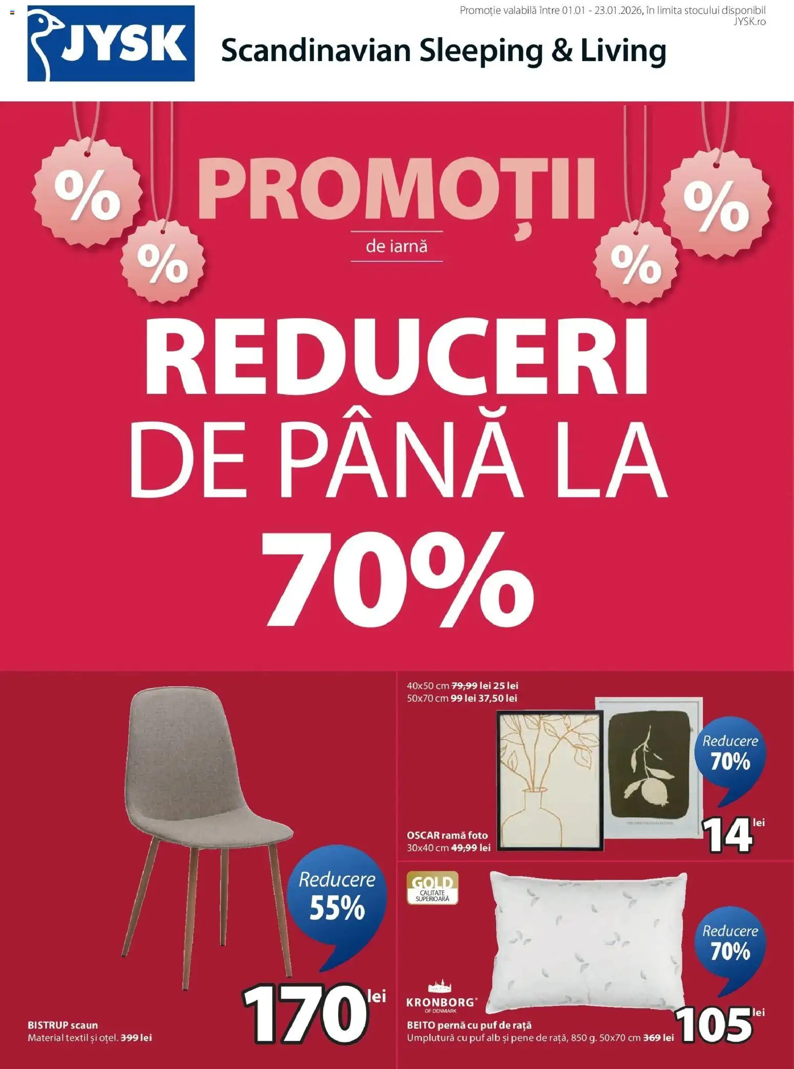 Noul catalog JYSK – valabil de la 01.01.2026 | Pagină: 1 | Produse: Pernă, Scaun, Rață, Ramă foto